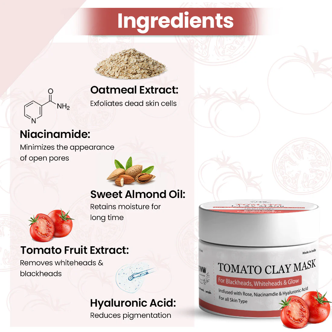 Tomato Clay Mask for Glowing & Healthy Skin SC - Image 2