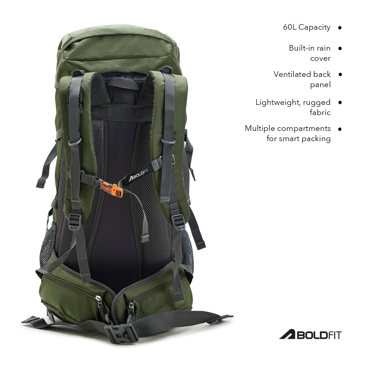 Trail Max Rucksack 60L - Army Green - Image 2
