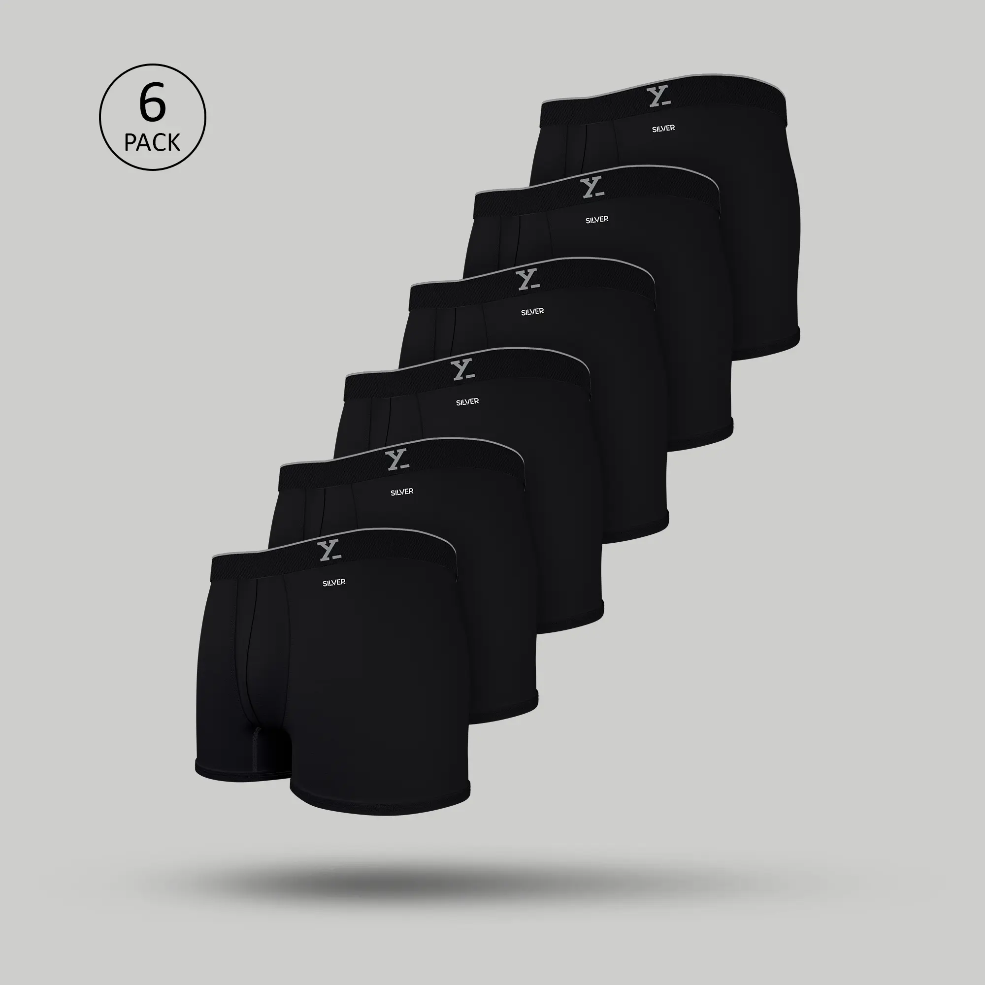 Traq Cotton Trunks Black Knight (Pack of 6)
