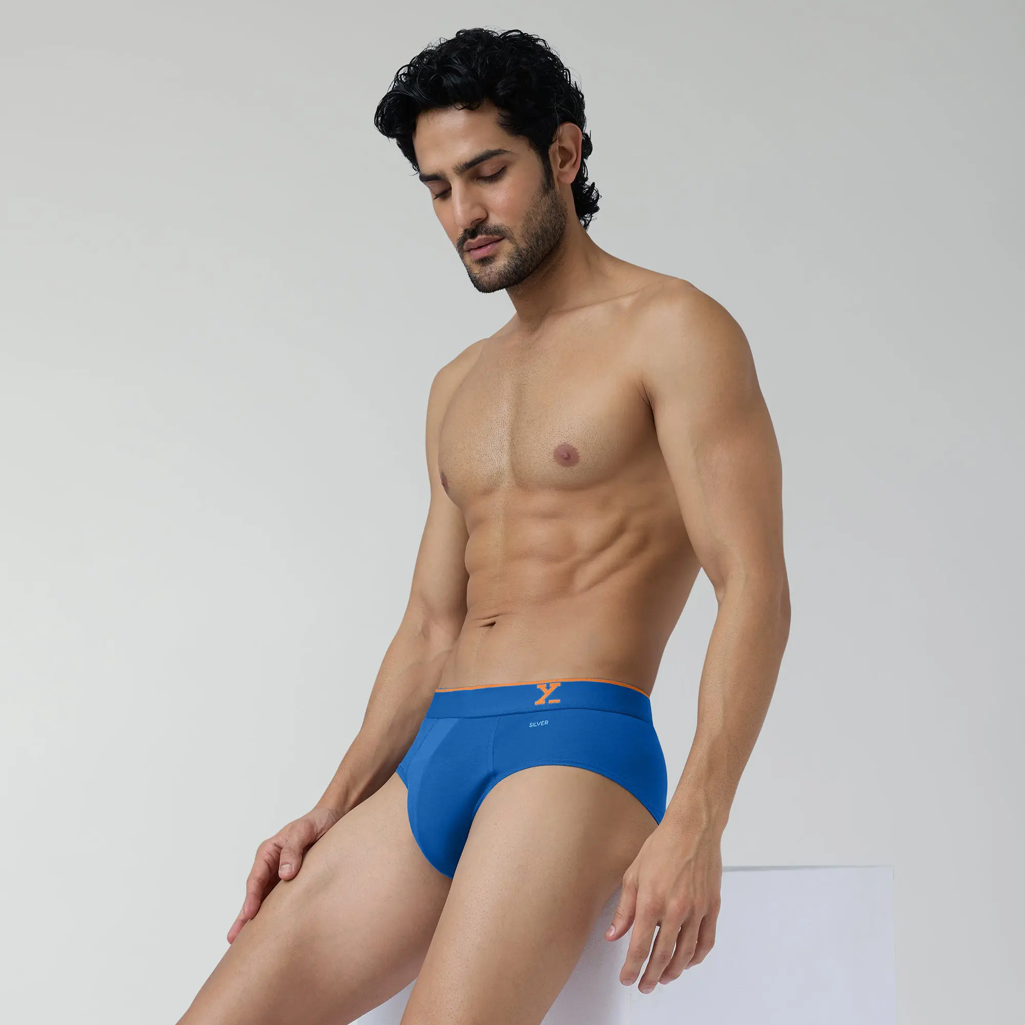Traq Silver Cotton Briefs Horizon Blue - Image 4