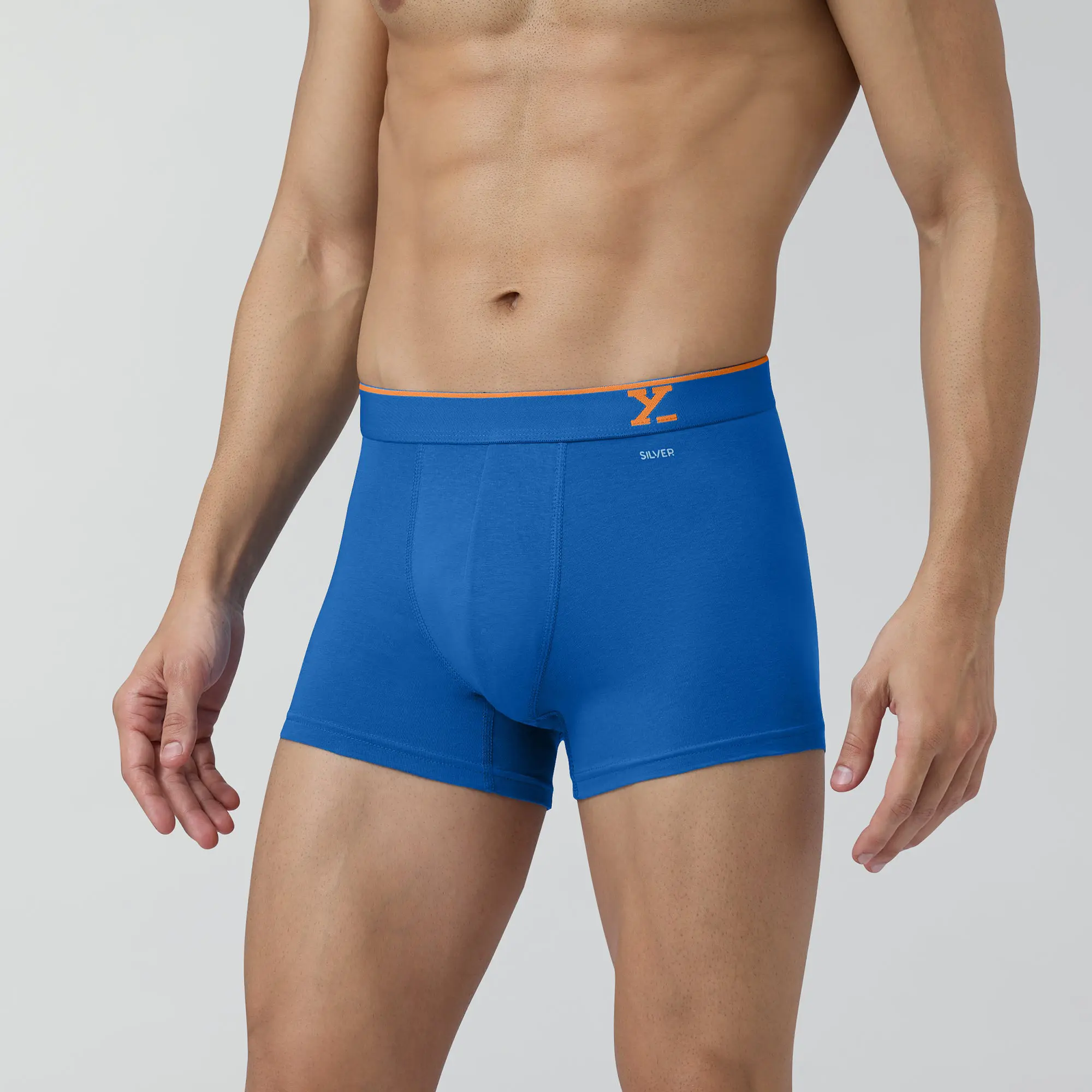 Traq Silver Cotton Trunks Horizon Blue - Image 5