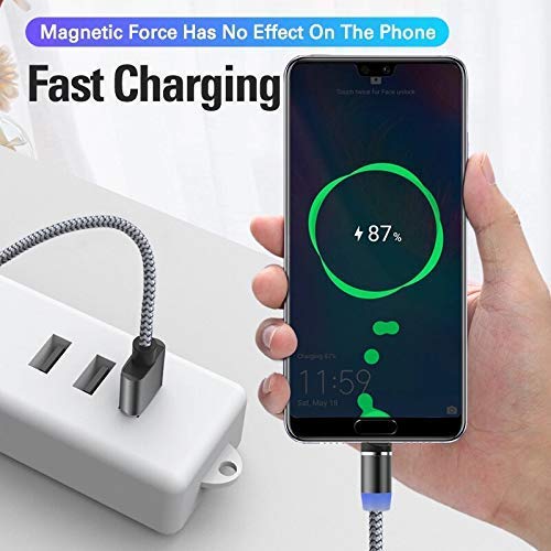 Travo: 3-in-1 Magnetic Fast Charging Cable with Status Light, 360° Swivel Head, Type-C, Micro USB & lightning Connectors - Image 6