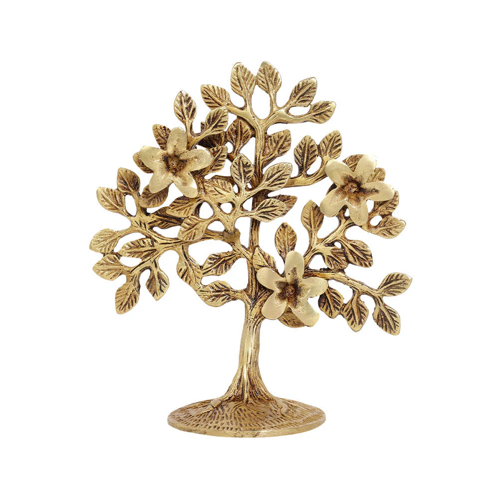Tree Of Life Sculpture | 100% Pure Brass | Yellow Antique Finish - Image 4