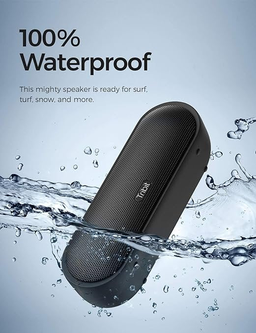Tribit MaxSound Plus 24W Bluetooth Wireless Speakers,Powerful Louder Sound&amp;Exceptional XBass(Independent XBass Button),Built in Mic,IPX7 Waterproof,20H Playtime,100ft BT Range for Party/Travel , Black(Unboxed) - Image 3