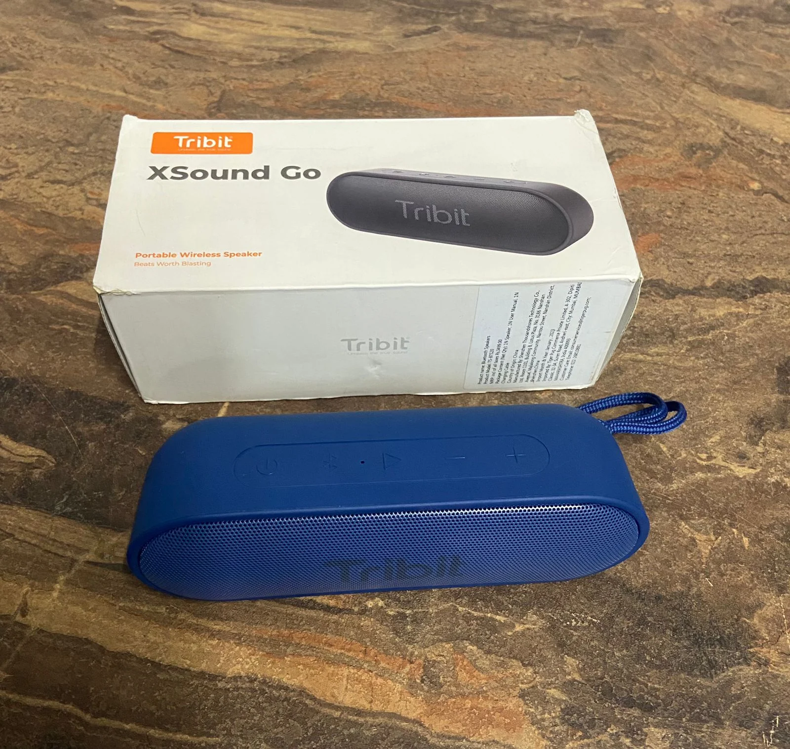 Tribit XSound Go Wireless Bluetooth 5.0 Speakers with Loud Stereo Sound &amp; Rich Bass 16W,24H Playtime,100 ft Bluetooth Range,Outdoor Lightweight IPX7 Waterproof,Built-in Mic (Blue)(Unboxed) - Image 6