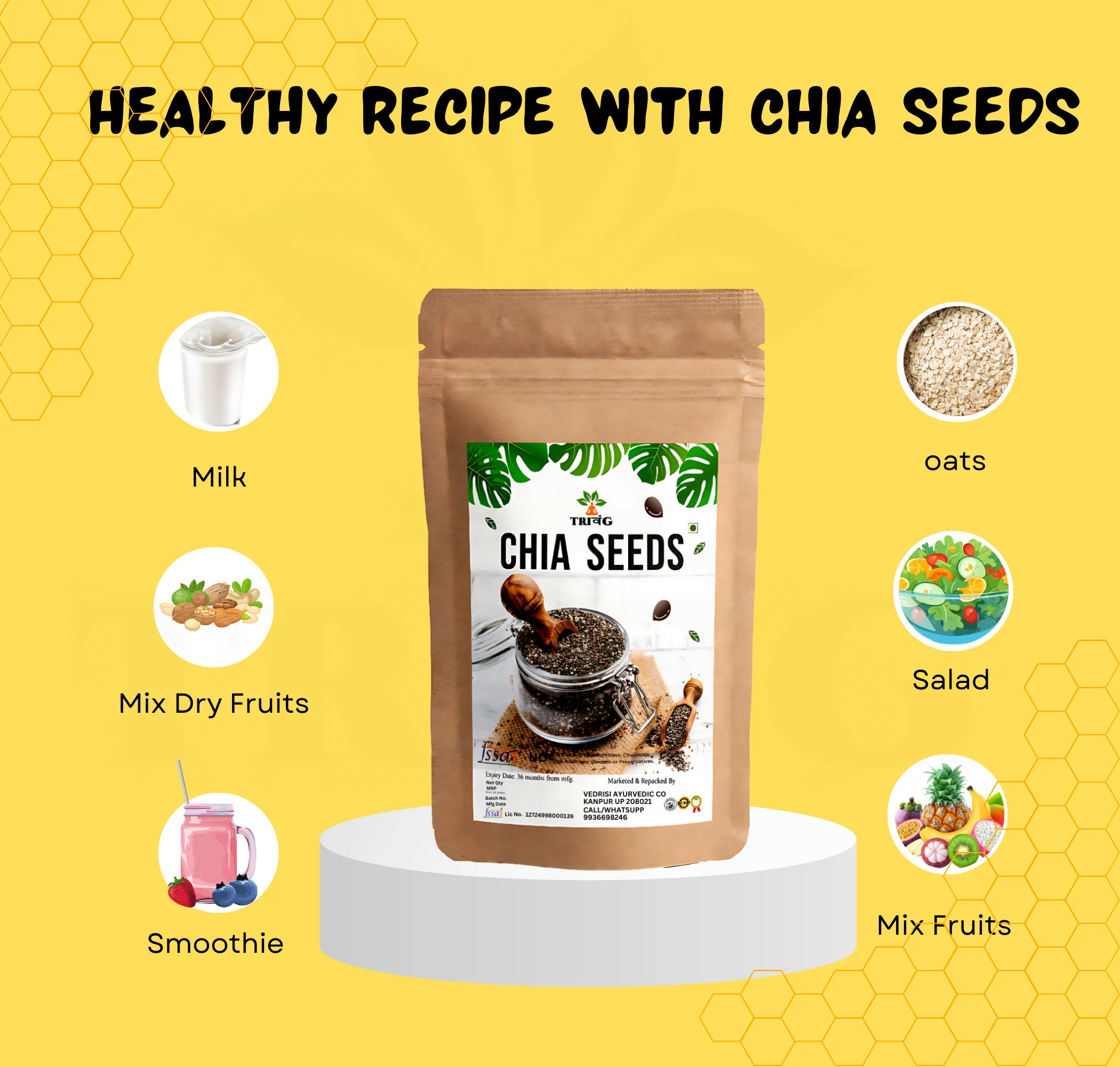 Trivang 100% Natural Chia Seeds - Image 5