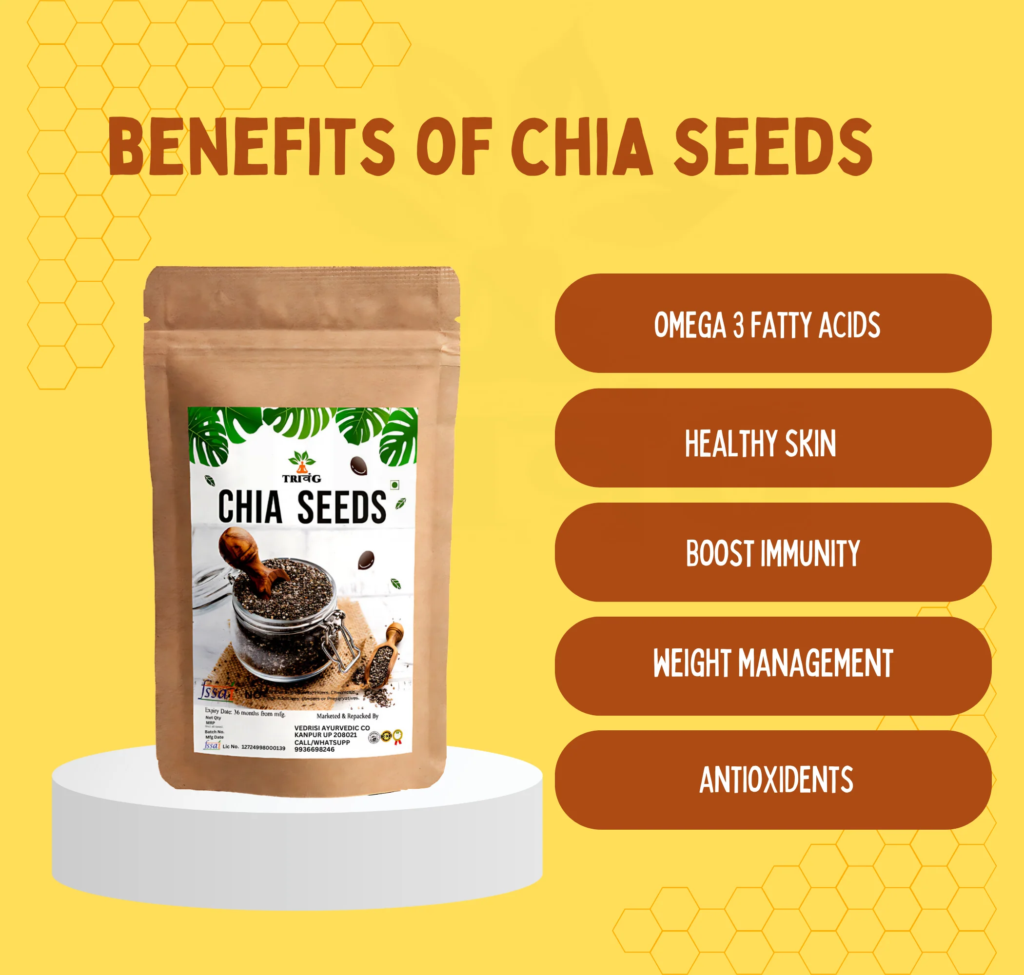 Trivang 100% Natural Chia Seeds - Image 7