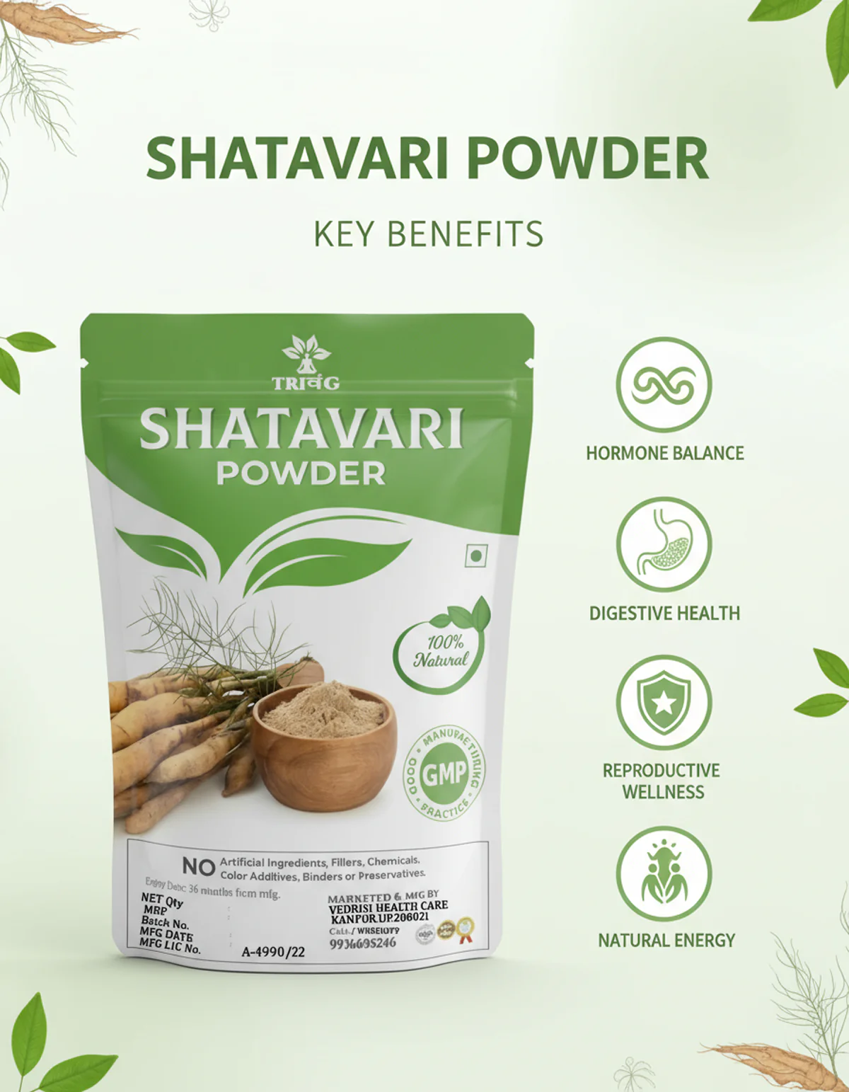 Trivang Pure Shatavari Powder - Image 4