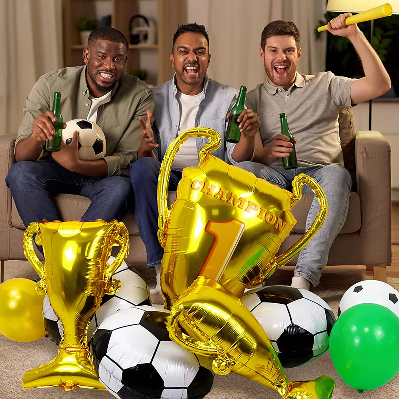 Trophy Football Balloons Pack of 5pcs For World Cup Theme D?cor, Football Party Decorations, Champion Trophy Balloon Perfect For Backdrop Decoration, Party & Event Supplies - Image 4
