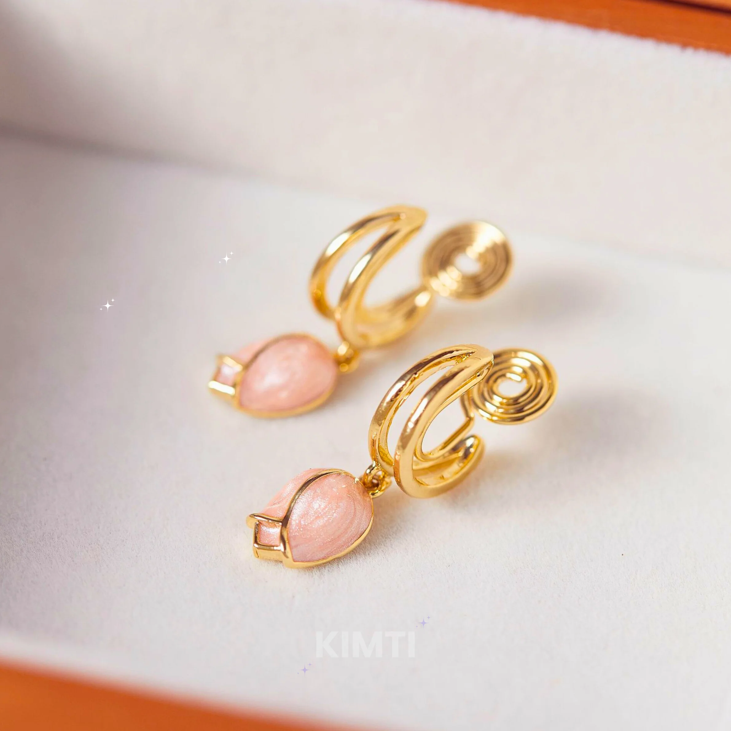 Tulip Drops Pink Drop Earring - Image 3