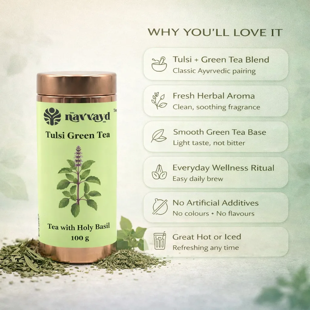 Tulsi Green Tea In Tin - Image 3