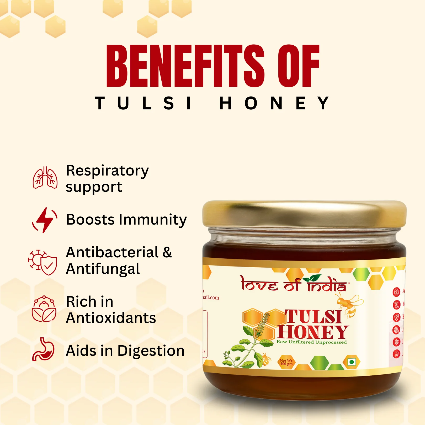Tulsi Honey 400g | 100% Pure – Manages Stress & Boosts Immunity - Image 5