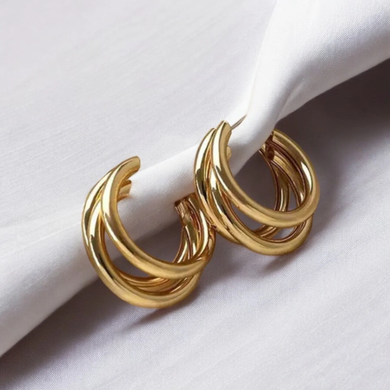 Turn Him On Golden Hoops Earring — Buy Any 5 for Rs. 599 - Image 4