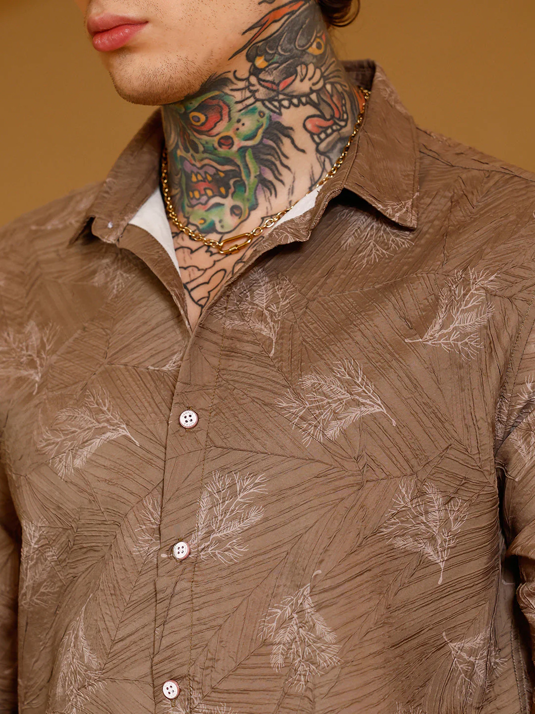 Twig-Imprint Foliage-Tactile Shirt - Image 7