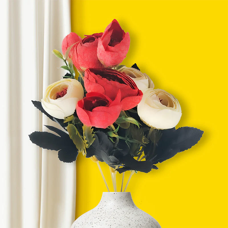 Twin Colour Peony Artificial Flowers - Image 14