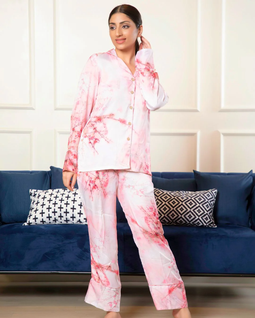 Two Piece Cotton Tie-Dye Co-Ord Set - Image 3