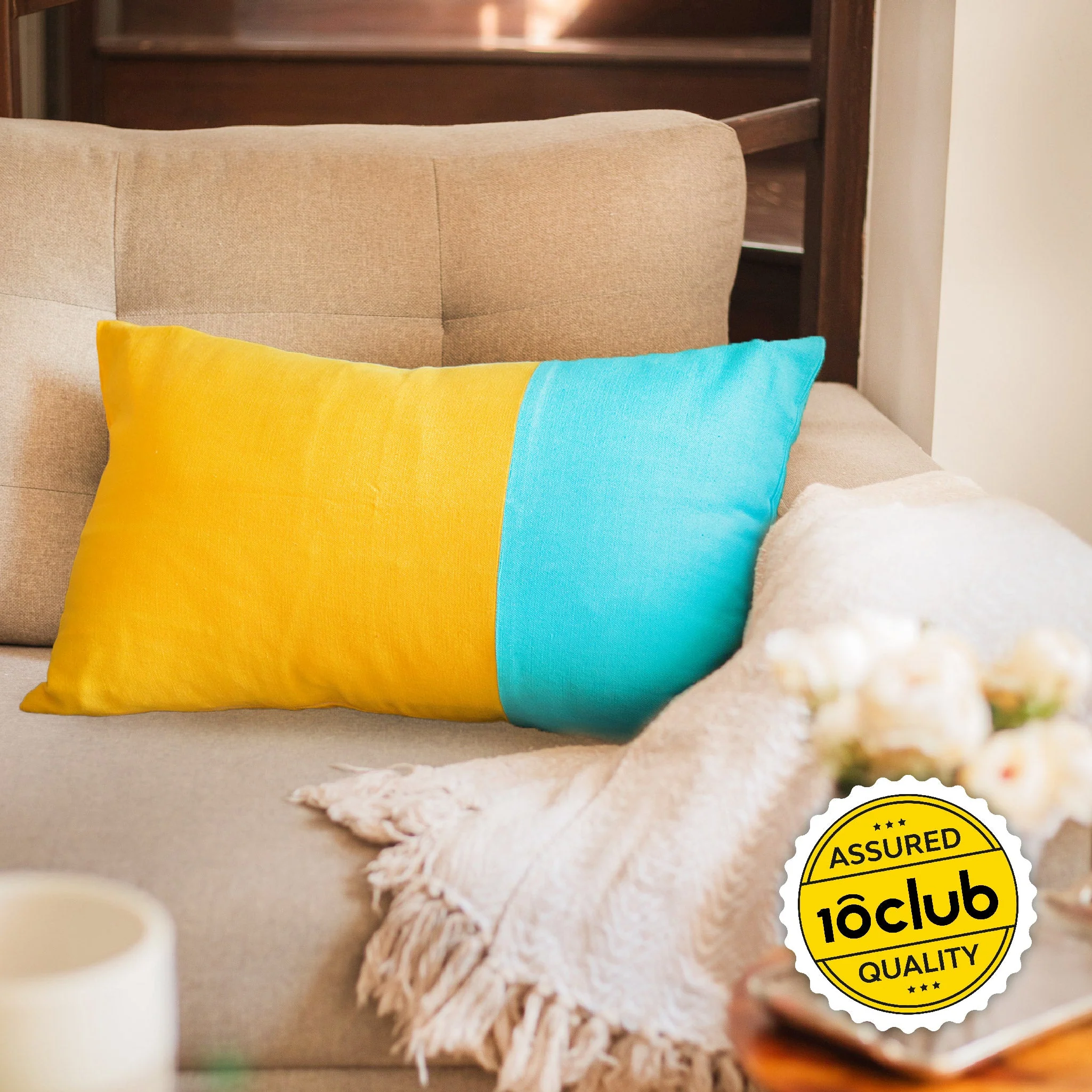 Two Tone Lumbar Cushion Cover | Set Of 2 - Image 23
