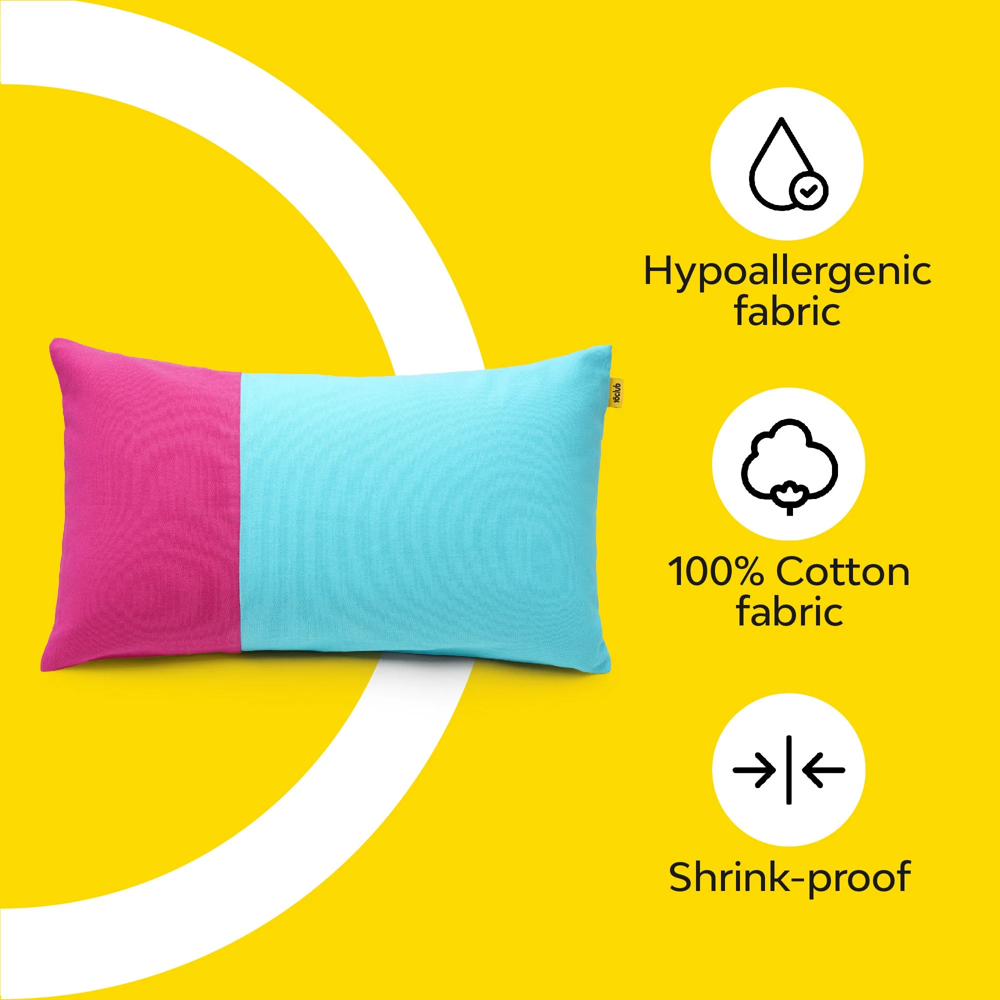 Two Tone Lumbar Cushion Cover | Set Of 2 - Image 4
