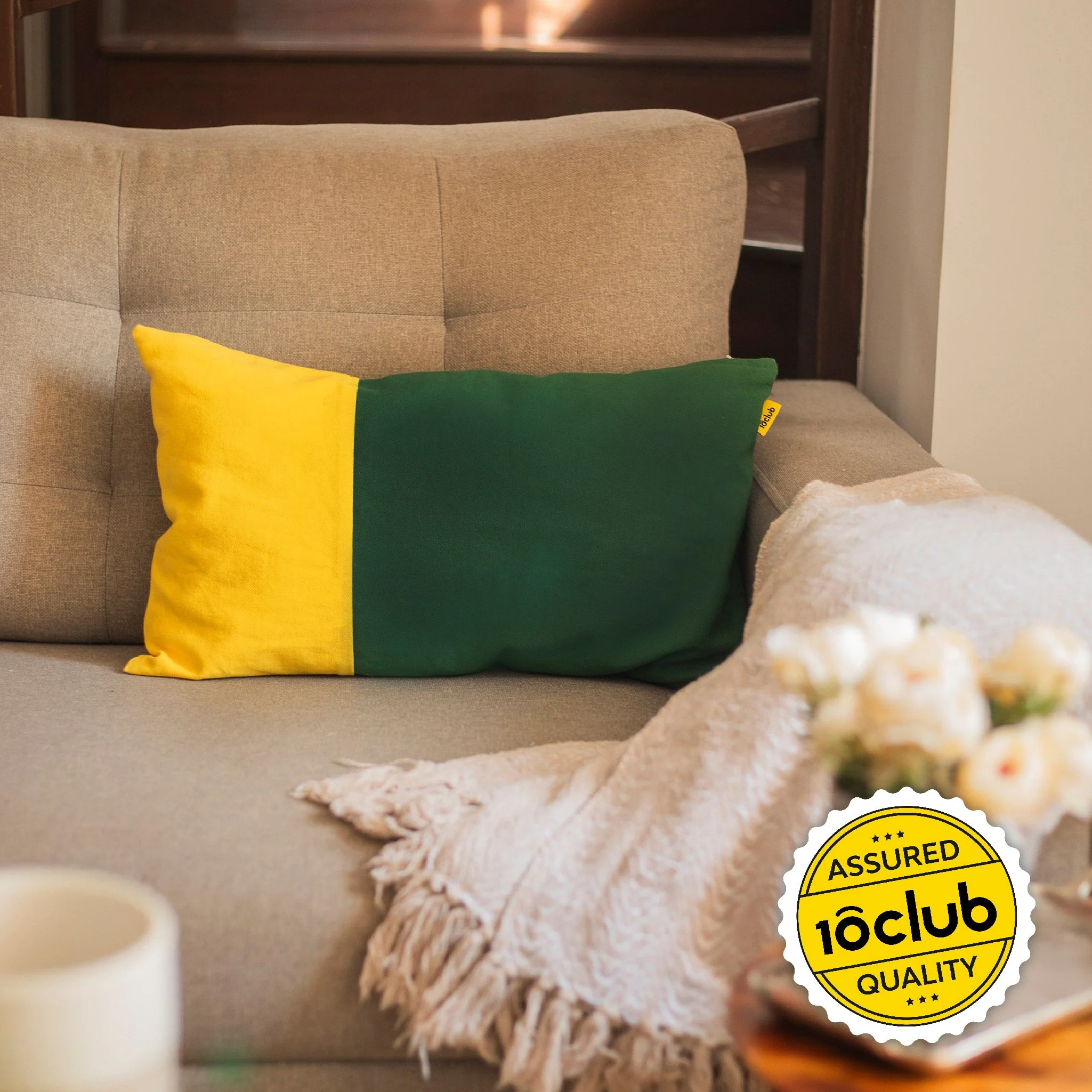 Two Tone Lumbar Cushion Cover | Set Of 2 - Image 9