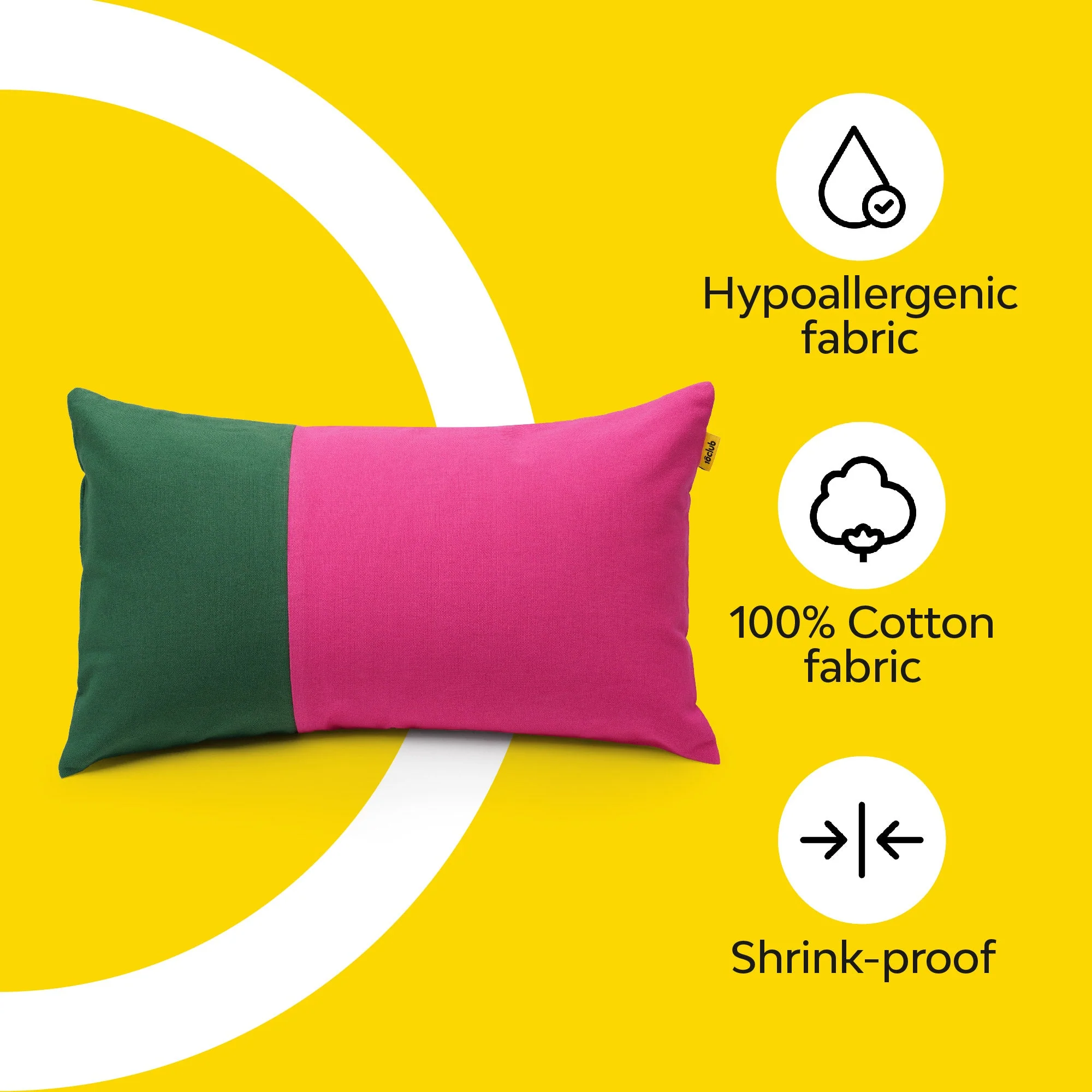 Two Tone Lumbar Cushion Cover | Single - Image 4