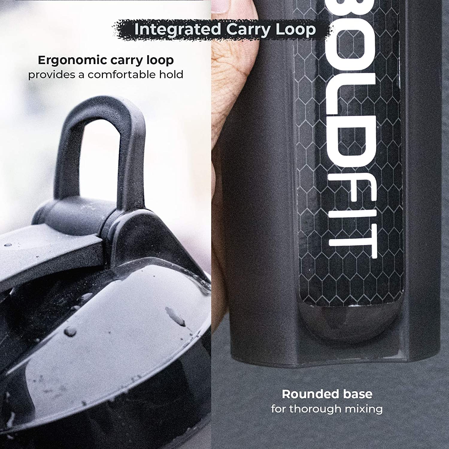 Typhoon gym shaker 700ml - Black - Image 4