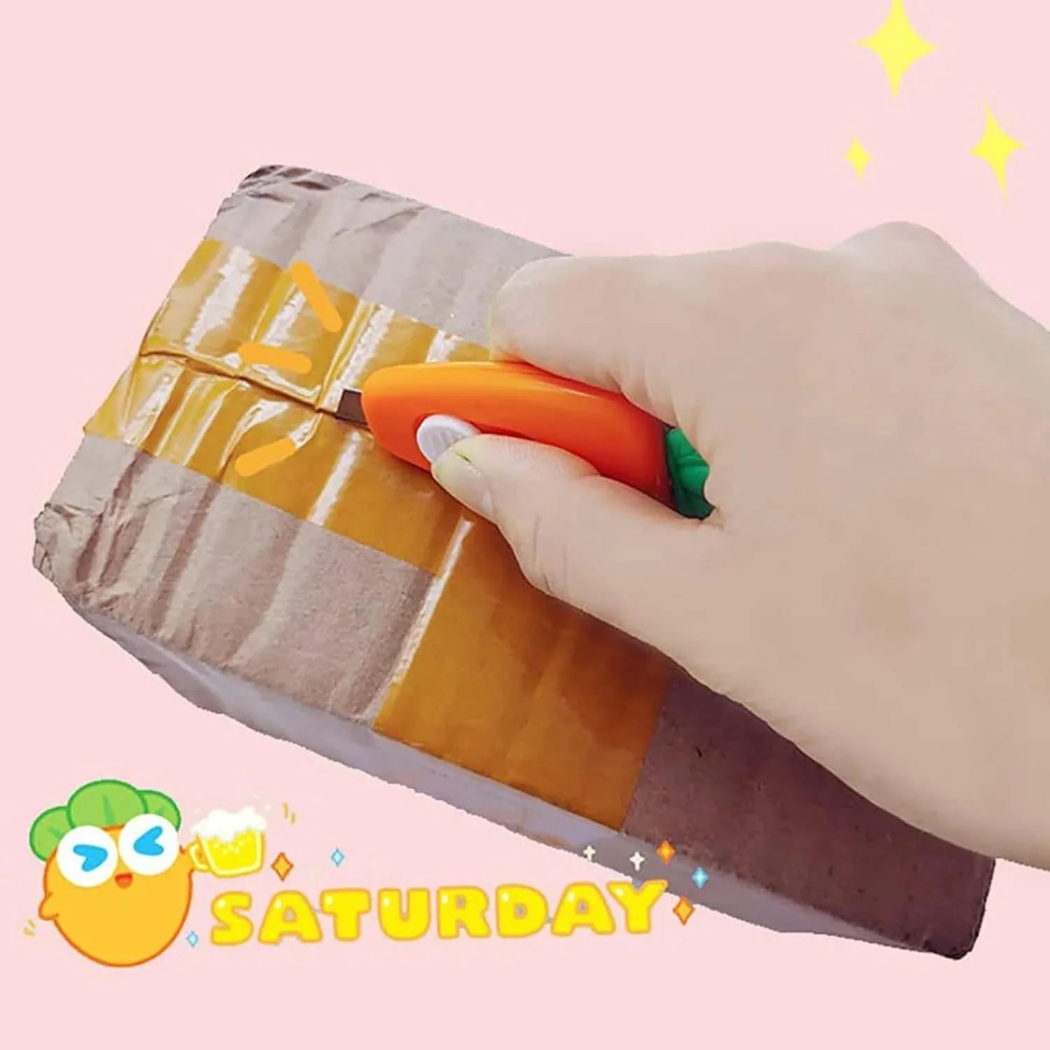 Unbox: Adorable Mini Retractable Box Cutter Set (Pack of 3) – Cute & Portable Utility Knife for Unboxing & Everyday Use - Image 4