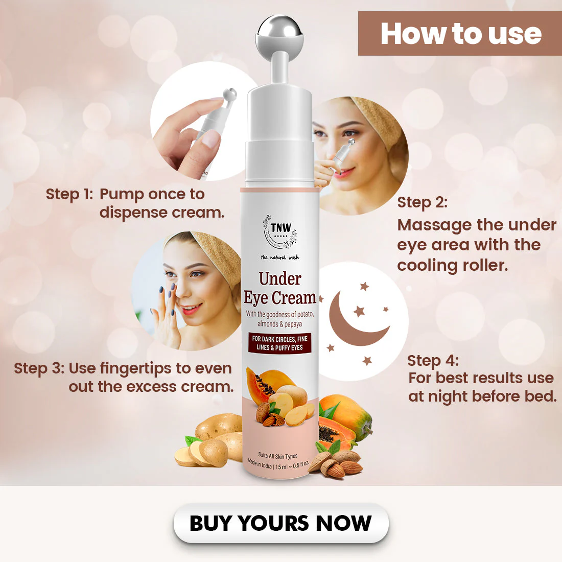 Under Eye Cream ( With Potato and Papaya) (Stock Clearance) - Image 3