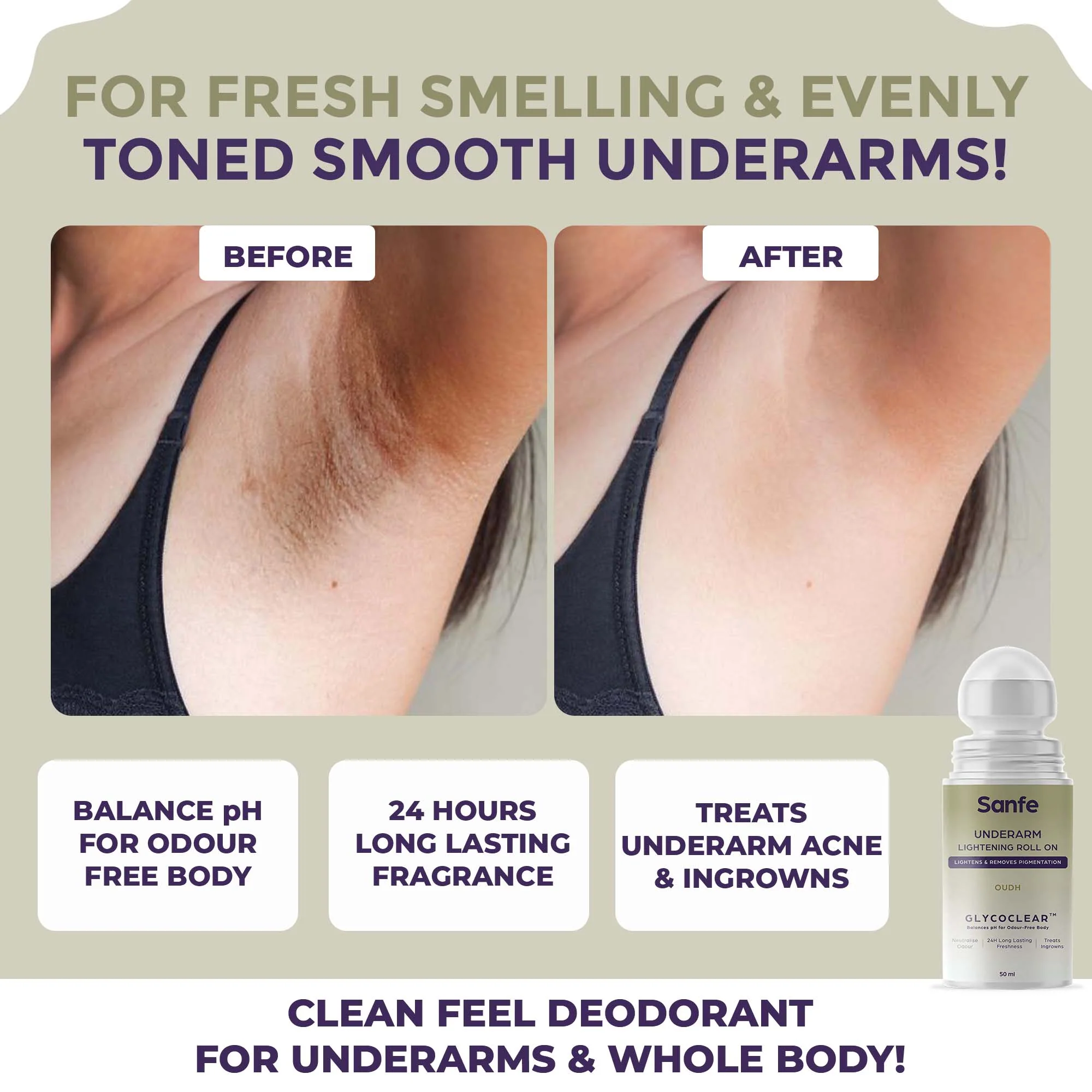 Underarm Lightening Roll On For Women - Oudh - Image 2
