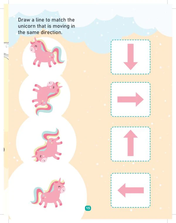 Unicorn Activity and Colouring Book- Die Cut Animal Shaped Book - Image 9