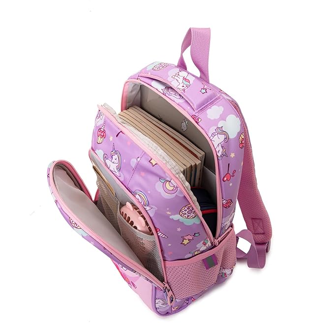 Unicorn Design Backpack for Kids (Purple) - Image 3