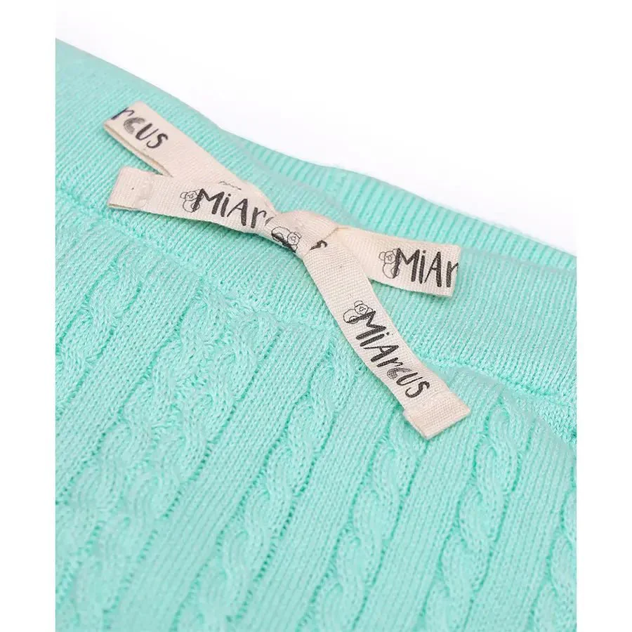 Unisex Cable Knitted Baby Cardigan With Pyjama Set - Image 5