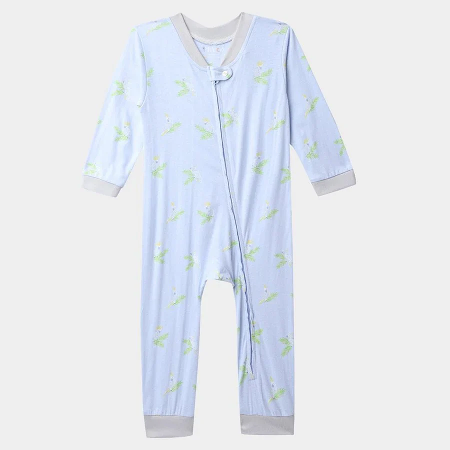Unisex Floral Print Comfy Baby Sleep Suit (Pack Of 3) - Image 2