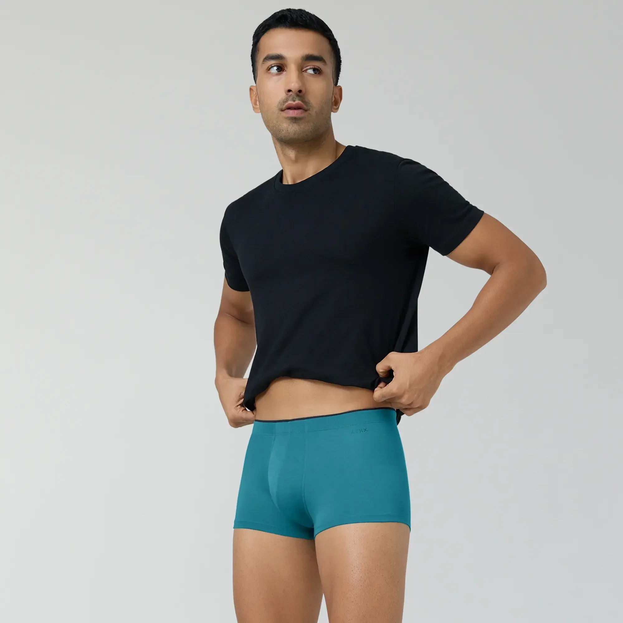 Uno Cotton Trunks Pack of 2 (Black Knight/Ocean Blue) - Image 6