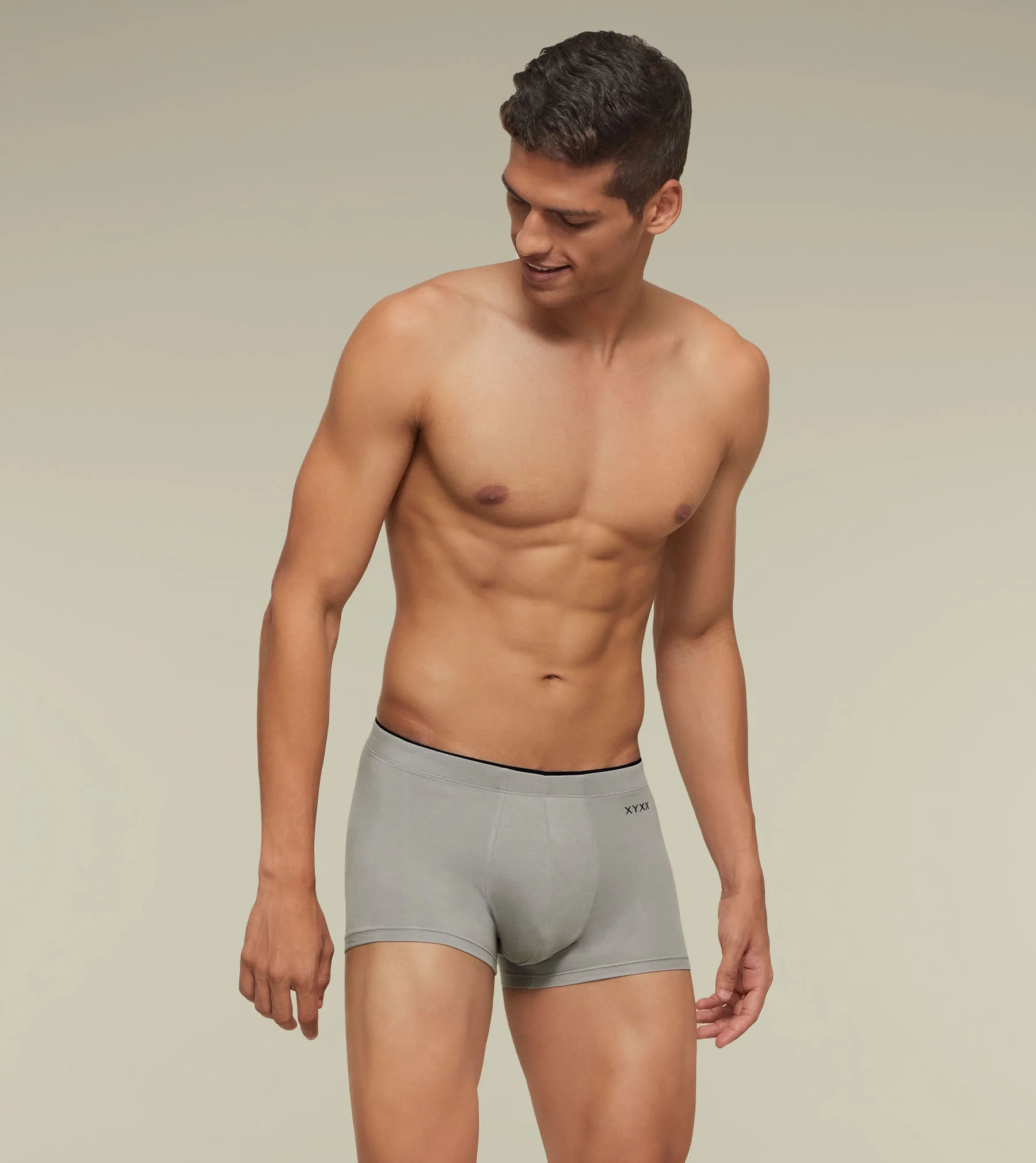 Uno Modal Trunks Pack of 3 (Black, Light Grey) - Image 5