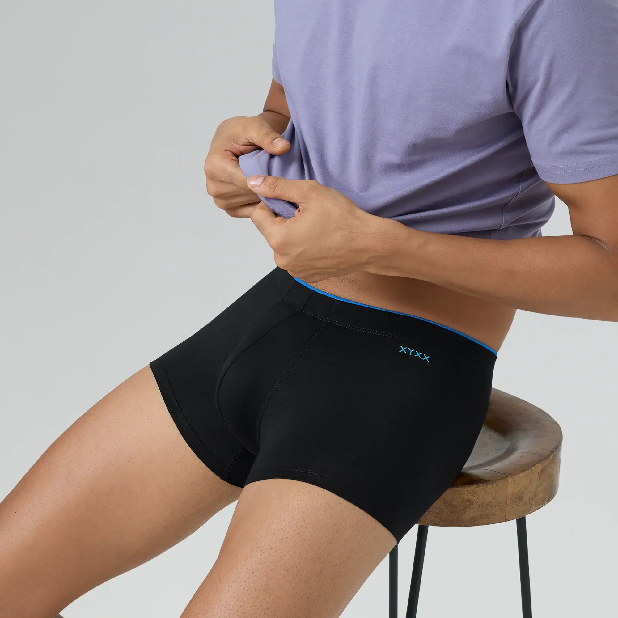Uno Tencel Modal Trunks Black knight/Ash Grey - Image 4