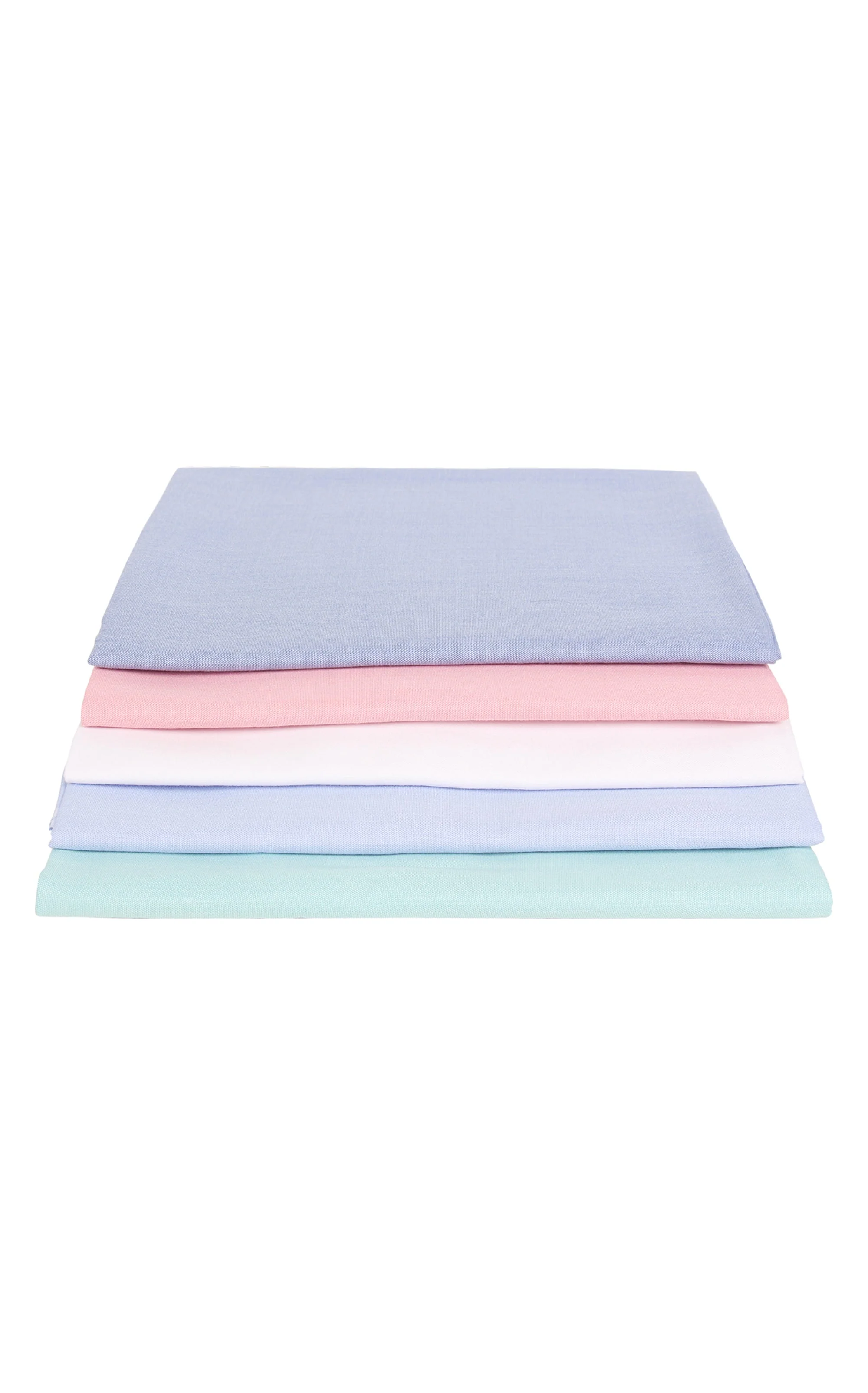 Unstitched Poly Cotton Set of 5 Plain Shirt Piece - Image 3