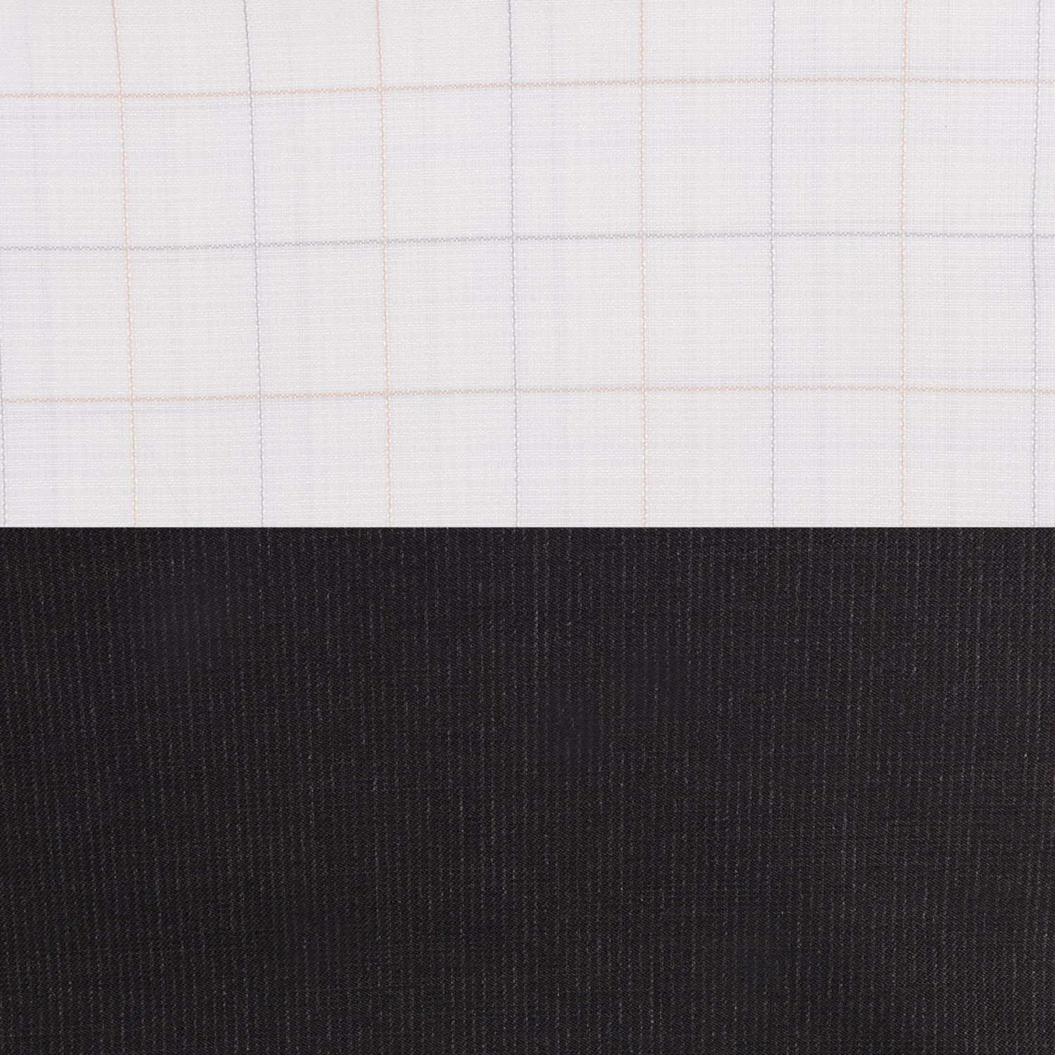 Unstitched PolyBlend Cream Checks Shirt and Black Trouser Fabric Piece Set - Image 4