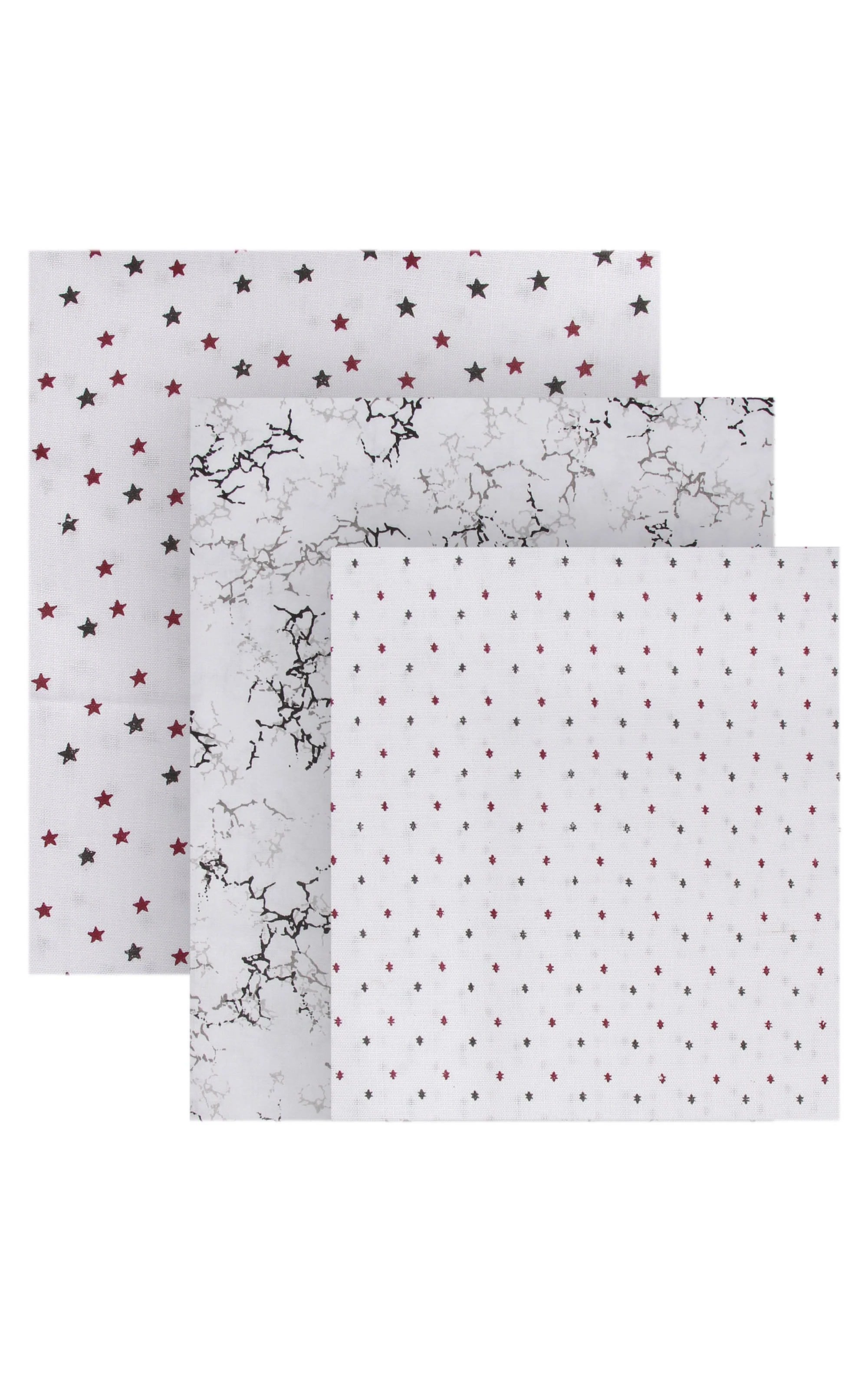 Unstitched PolyBlend Fabric Set of 3 Shirt Pieces