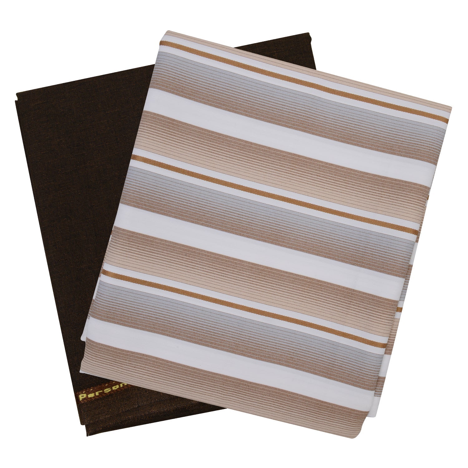 Unstitched PolyViscose Combo of Striped Shirt and Trouser