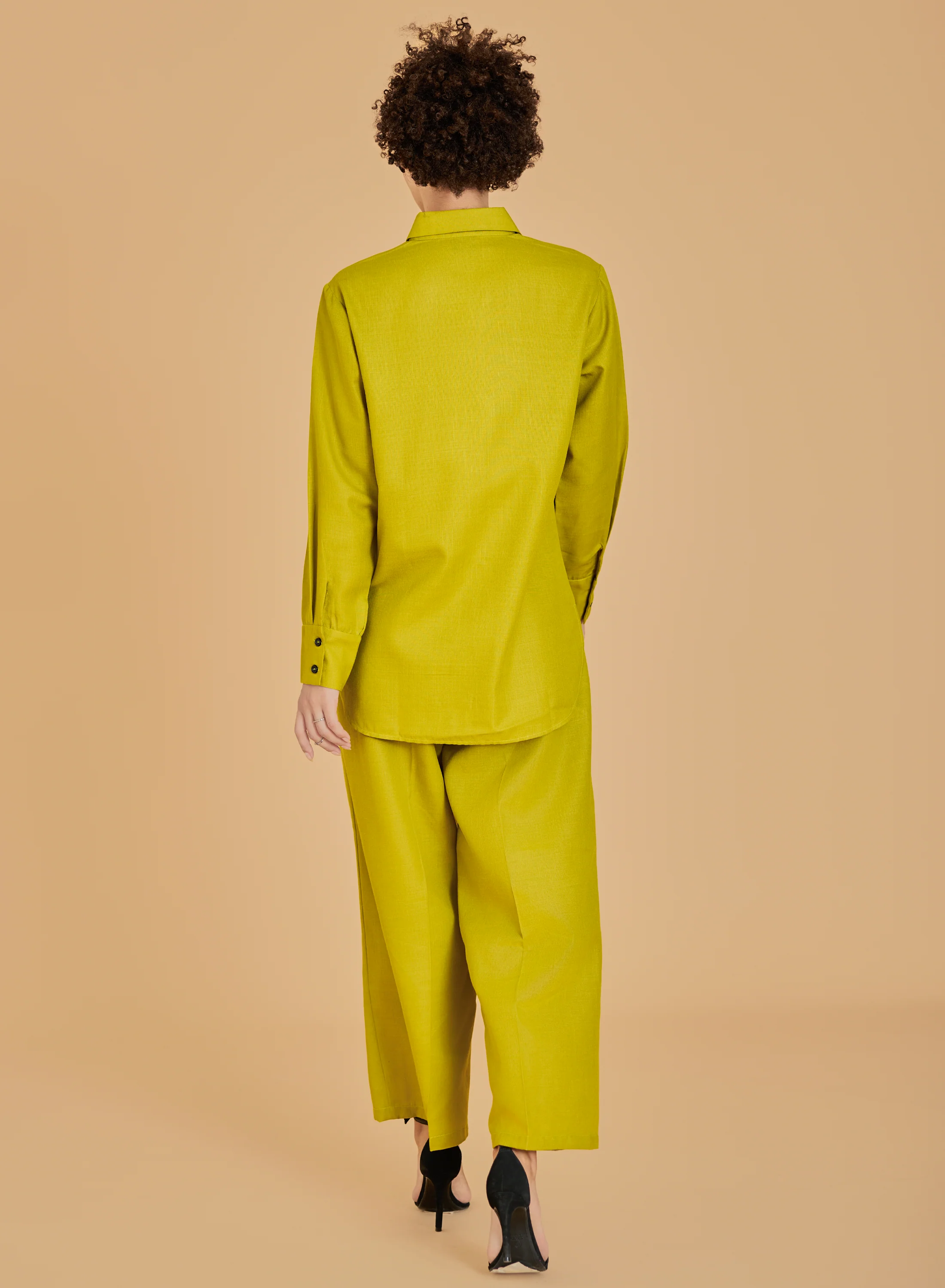 Urban Sundari Women's Cotton Co-ord Set with Embroidered Shirt and Trousers - Image 7
