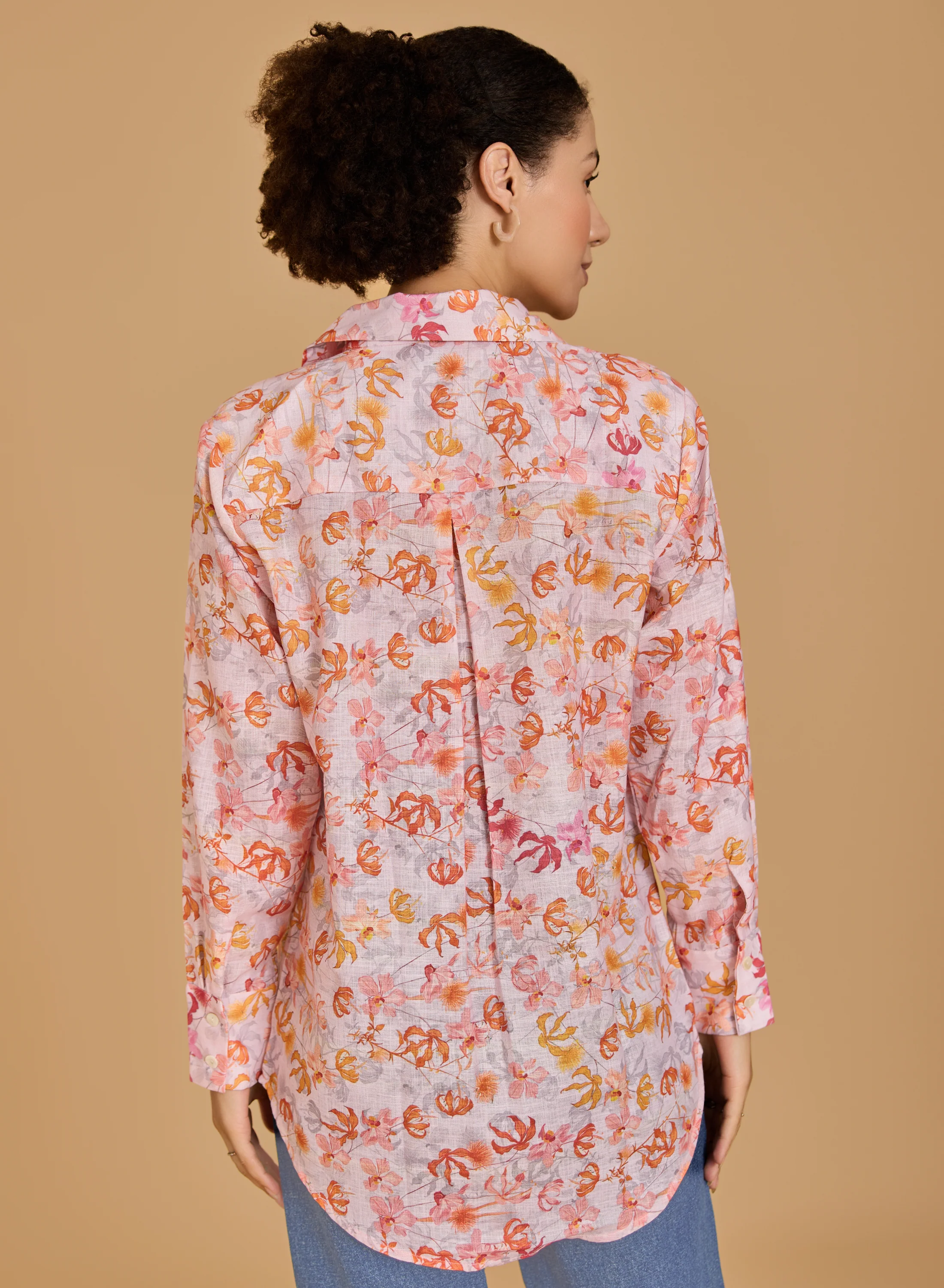 Urban Sundari Women's Floral Print Cotton Shirt with Spread Collar and Long Sleeves - Image 2