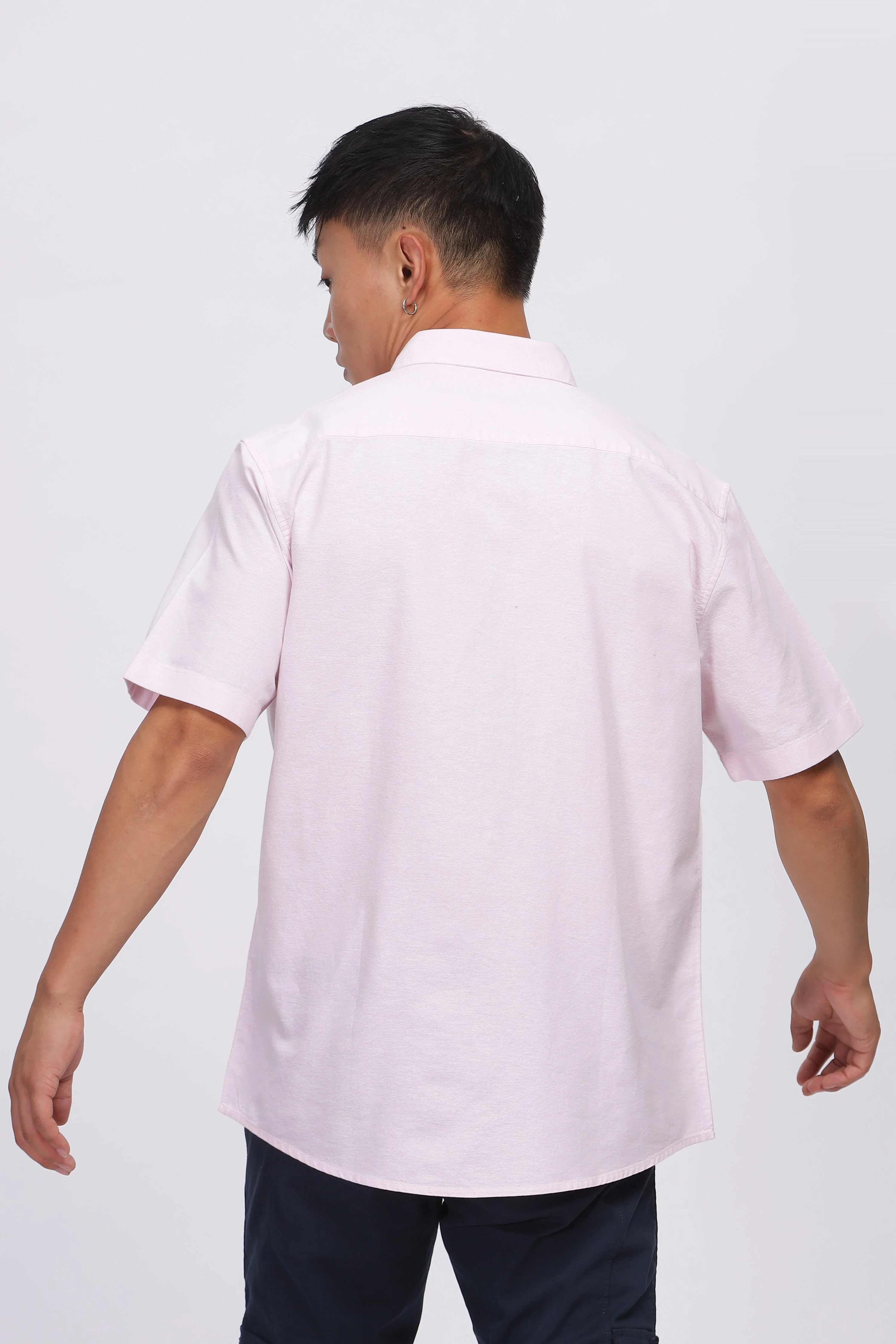 Uri Baby Pink Button Down Oxford Shirt - Image 3