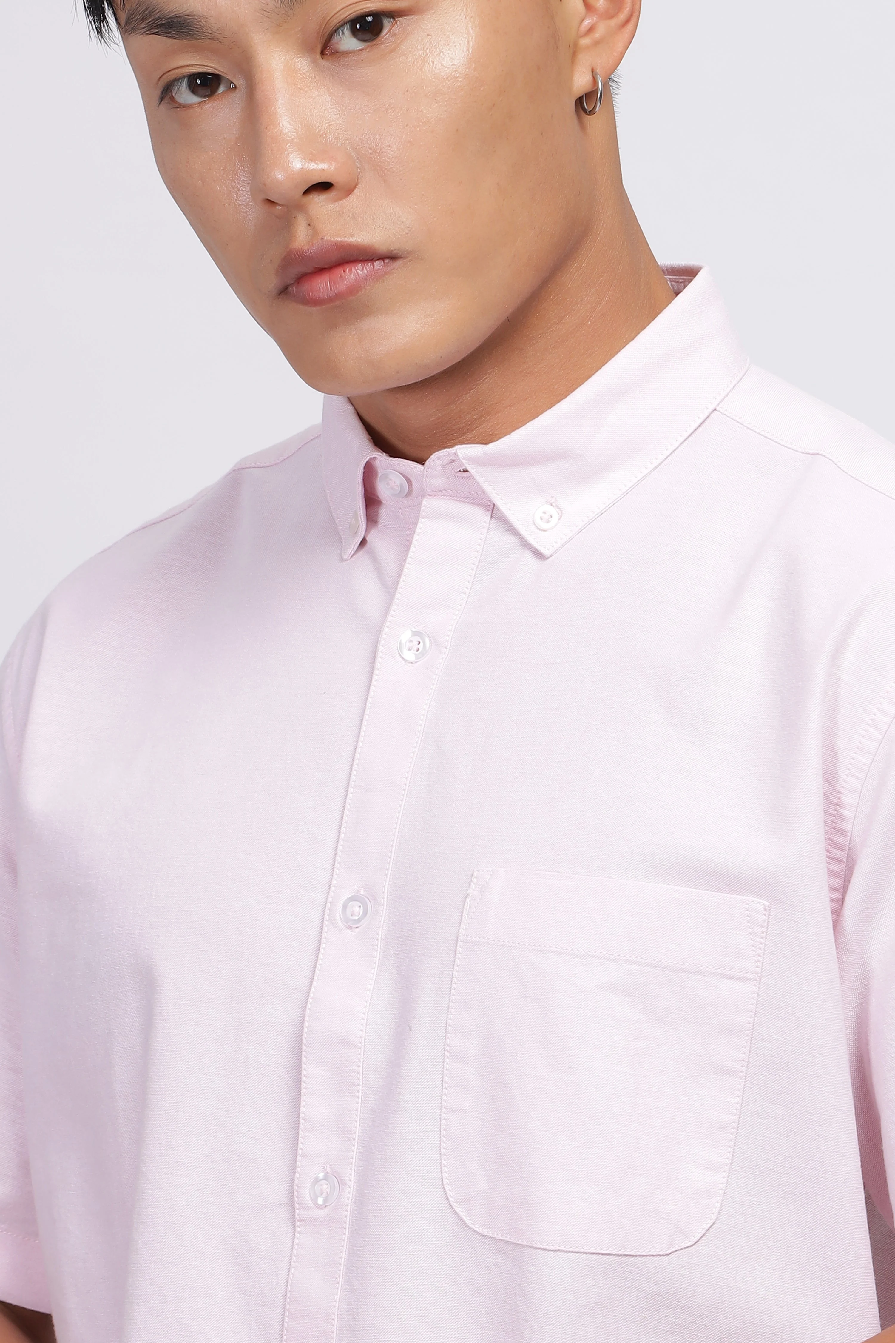 Uri Baby Pink Button Down Oxford Shirt - Image 7