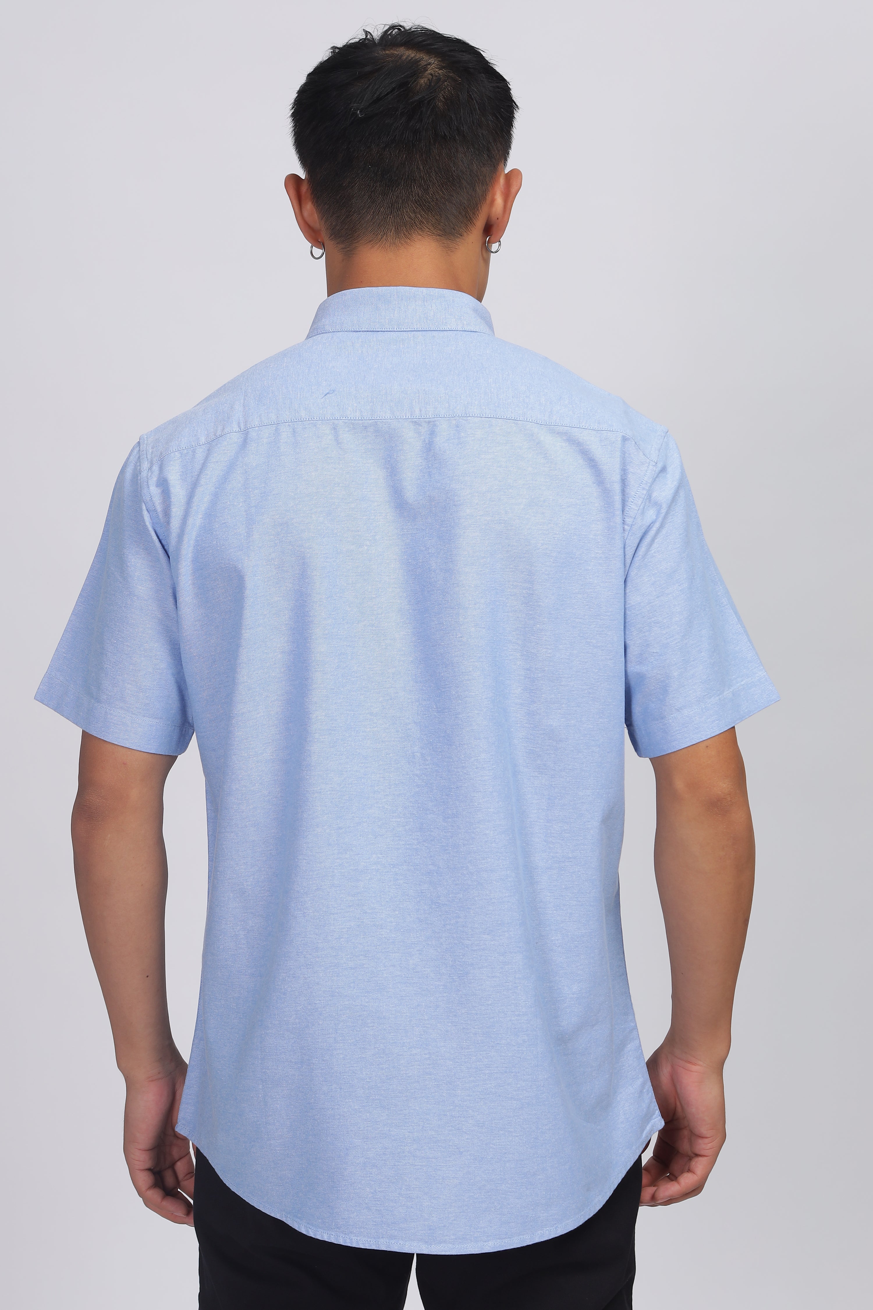 Uri Blue Button Down Oxford Shirt - Image 4