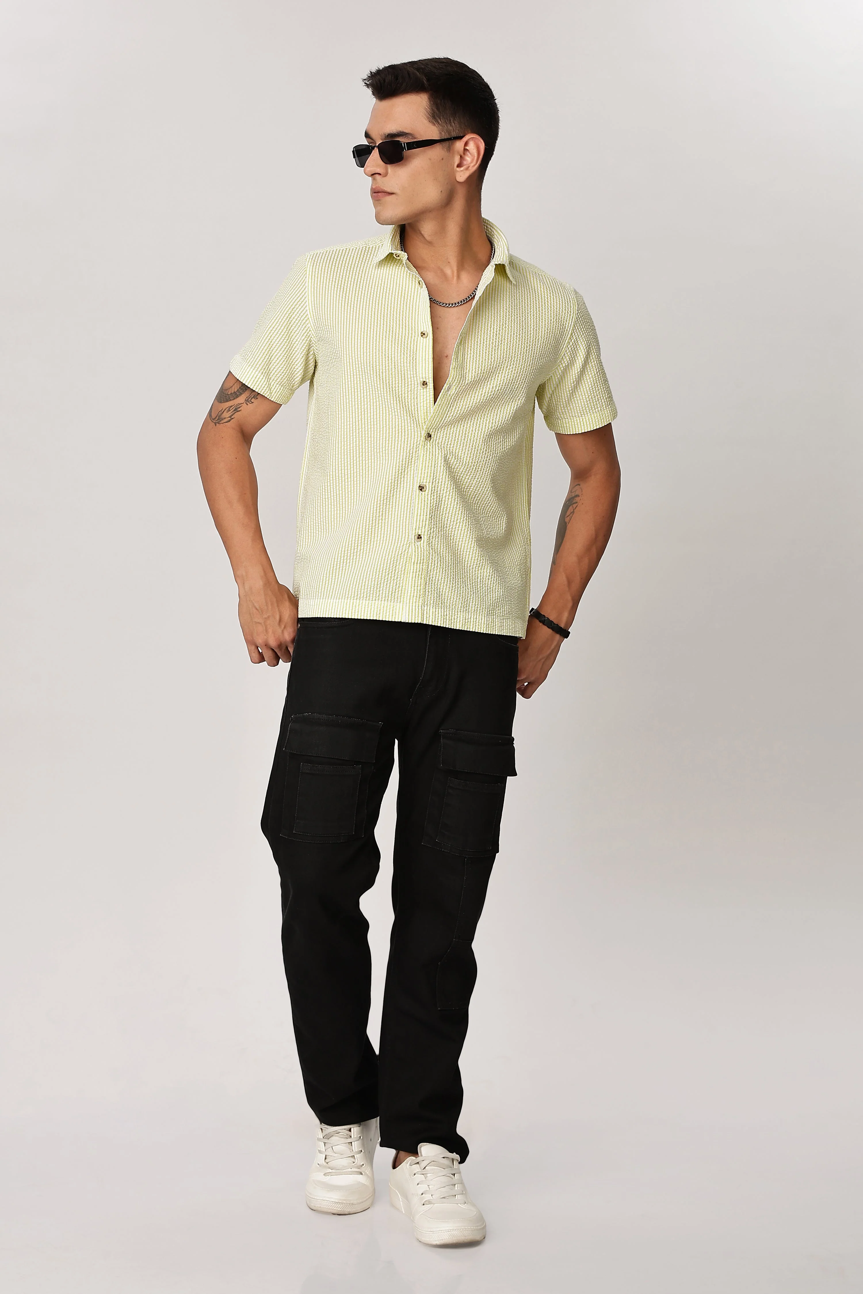 Uri Butter Yellow Seersucker Shirt - Image 6
