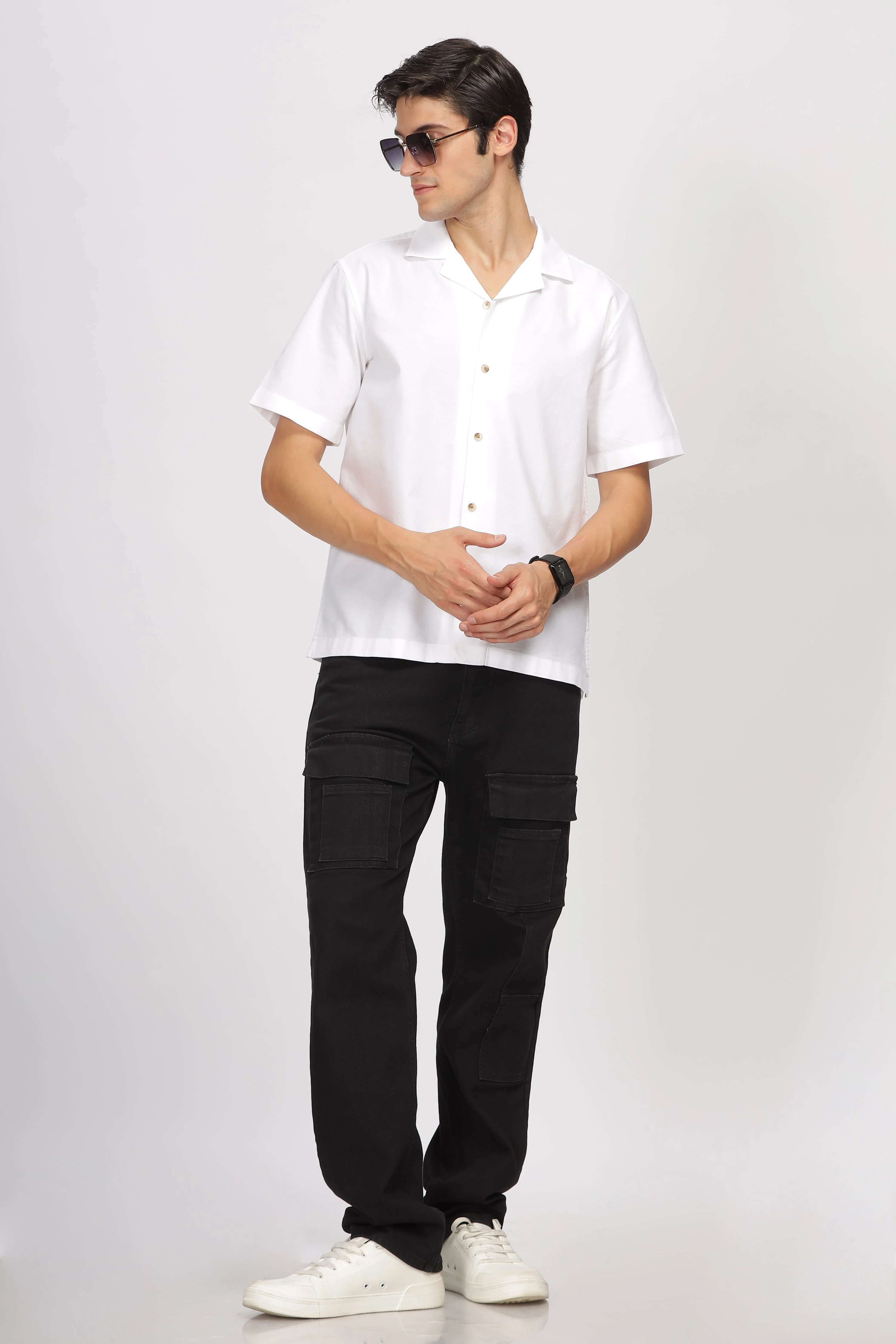 Uri Classic White Oxford Casual Shirt - Image 5