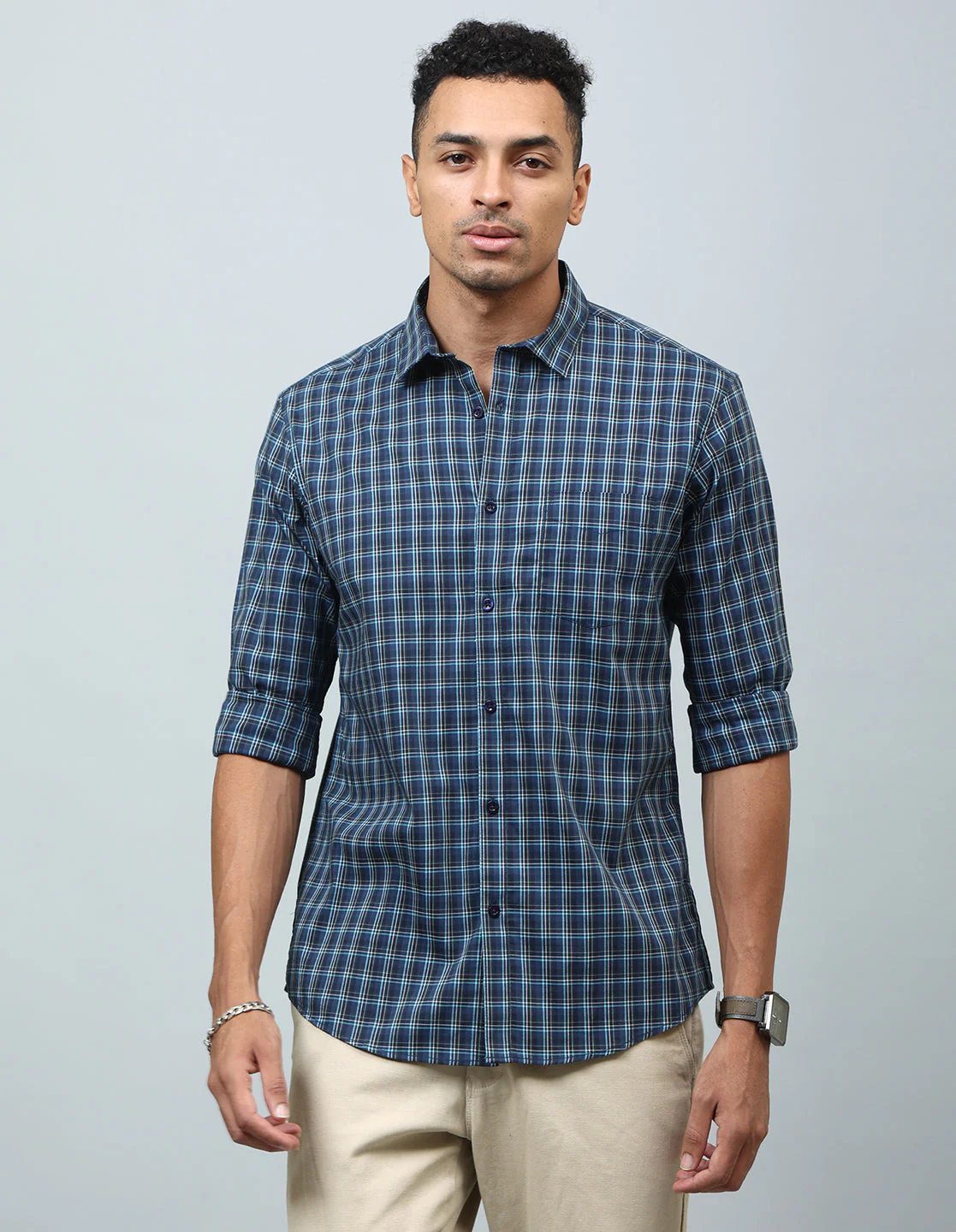 Uri Dark Blue Casual Shirt - Image 3