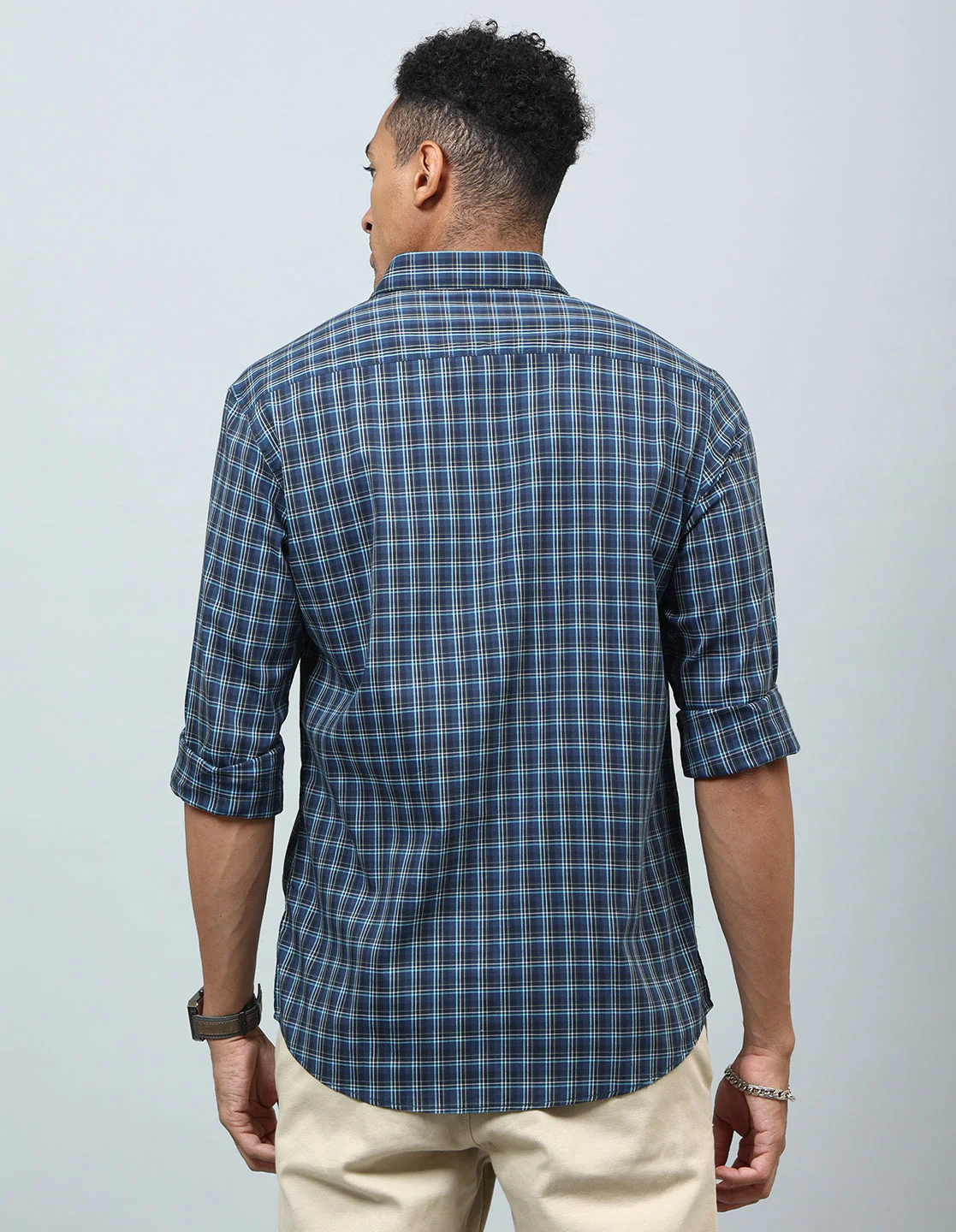 Uri Dark Blue Casual Shirt - Image 5