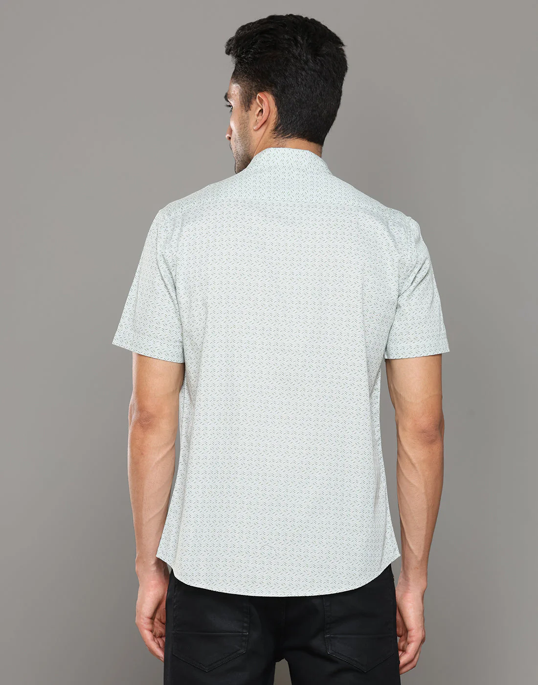 Uri Green Printed Short Sleeves Shirt - Image 3