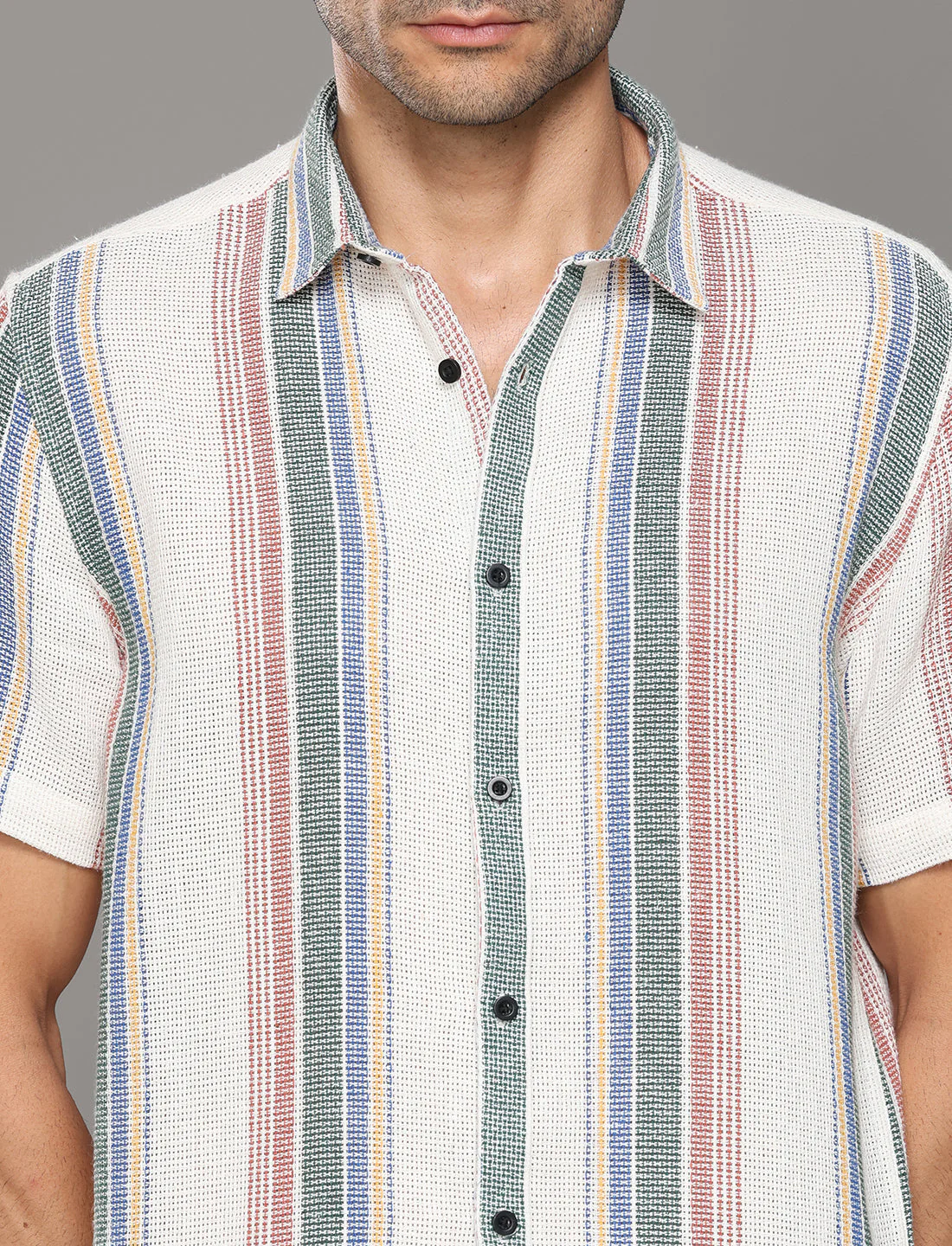 Uri Matte Weave Multicolor Casual Shirt - Image 6
